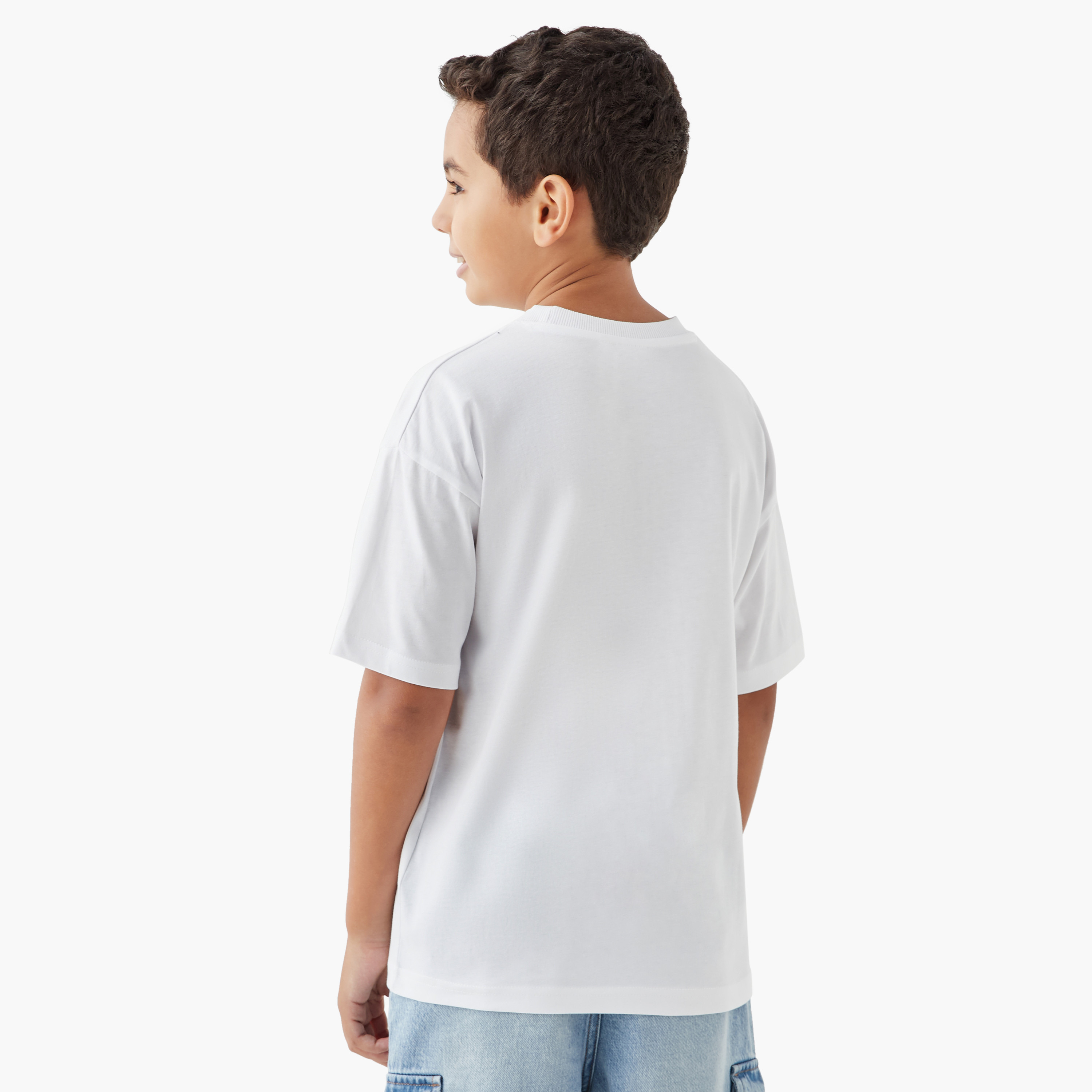 Spider-Man Print T-shirt with Short Sleeves-boys-clothing-tshirtsandpolos-image-3