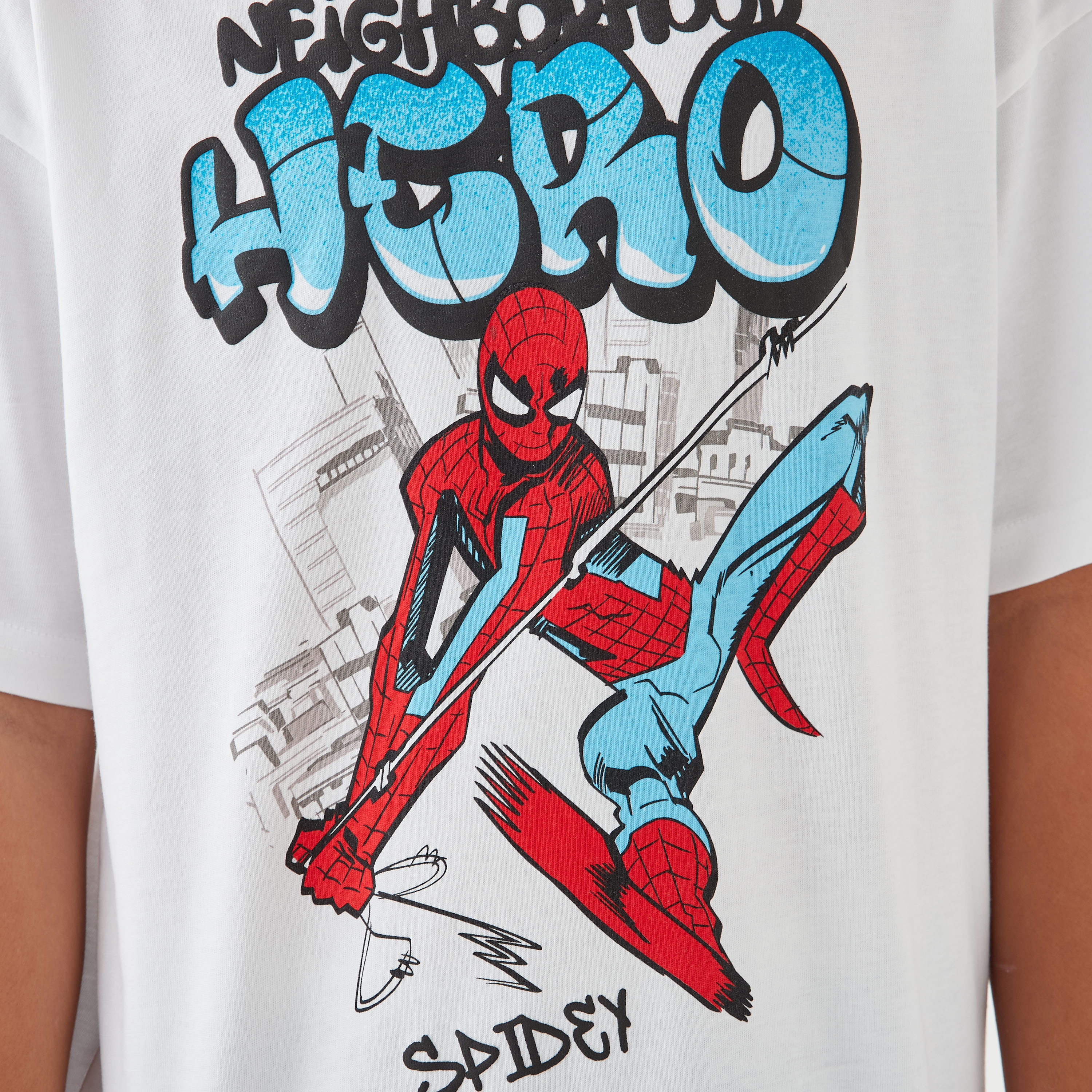 Spider-Man Print T-shirt with Short Sleeves-boys-clothing-tshirtsandpolos-image-5