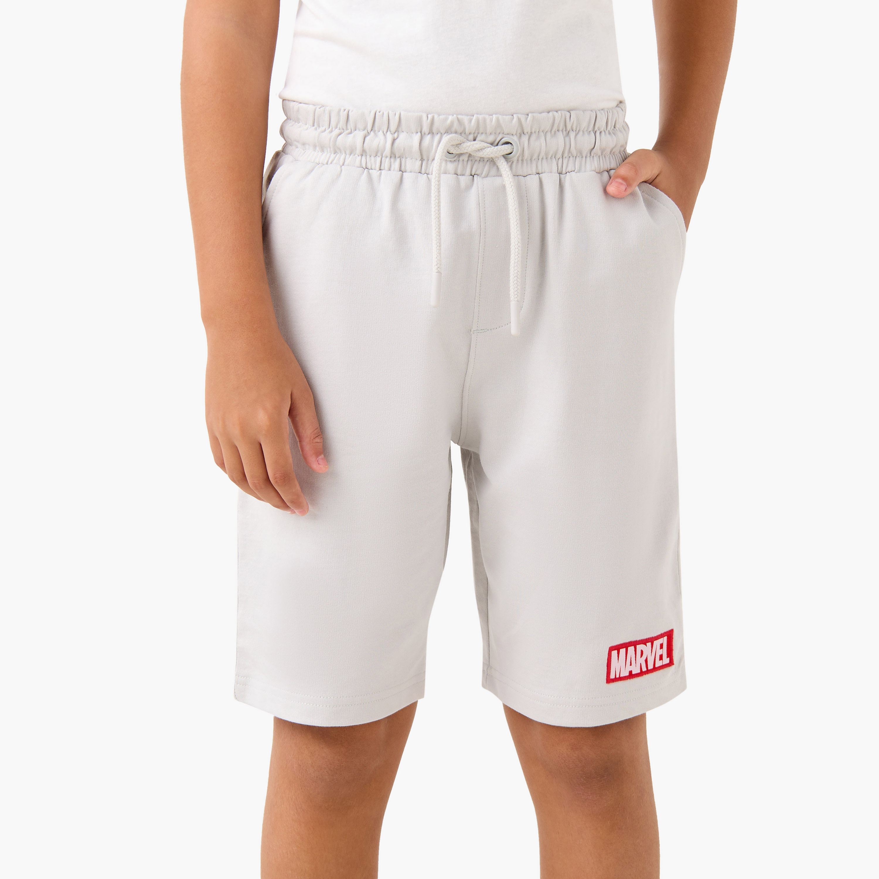 Applique Detail Shorts with Drawstring Closure and Pockets-boys-clothing-bottoms-shorts-image-1