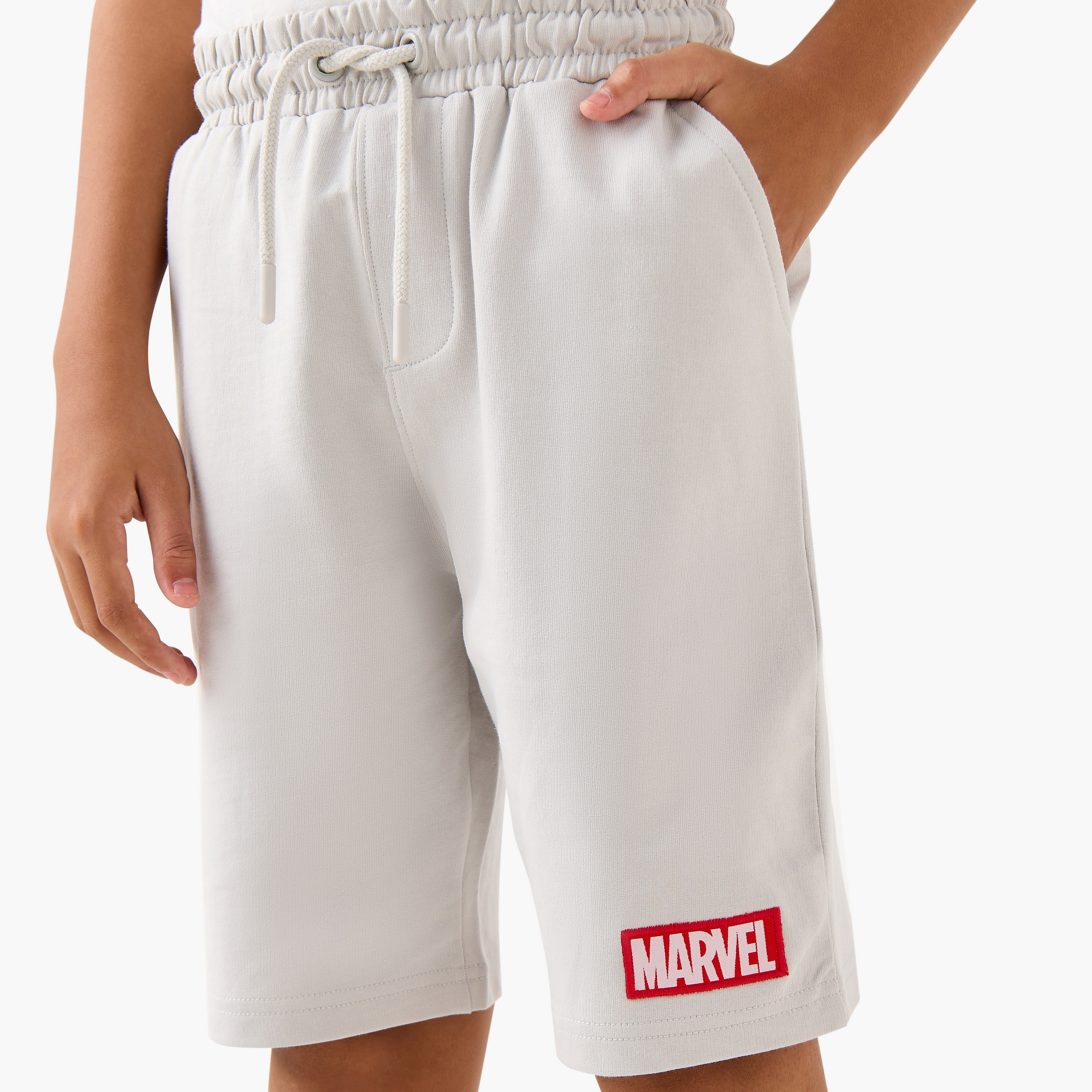 Applique Detail Shorts with Drawstring Closure and Pockets-boys-clothing-bottoms-shorts-image-4