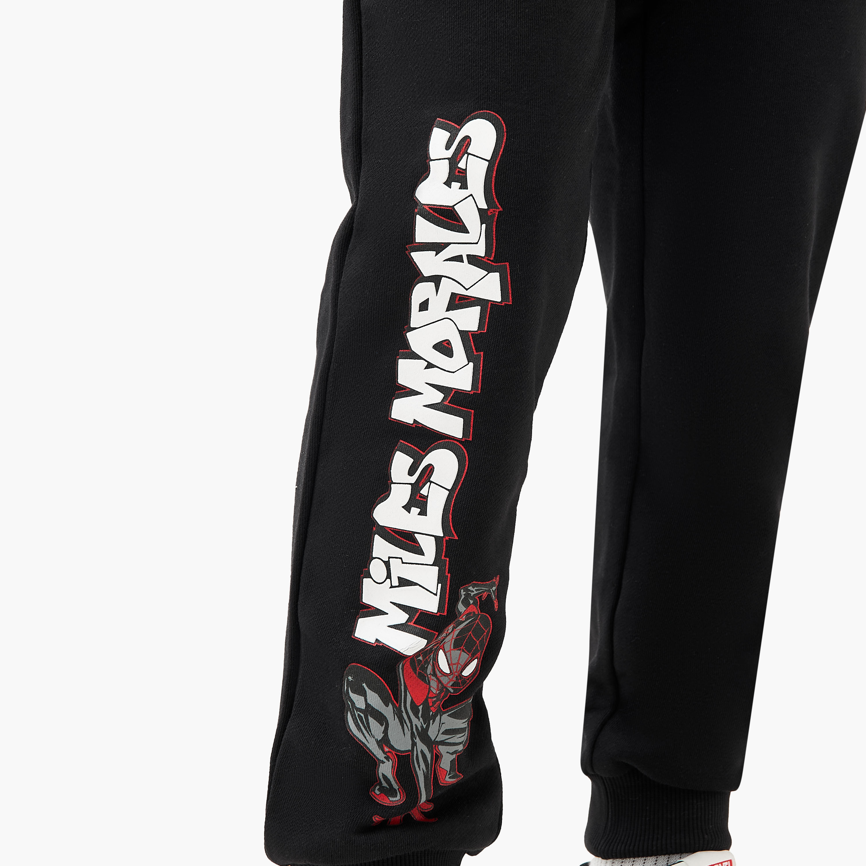 Miles Morales Print Joggers with Drawstring Closure-boys-clothing-bottoms-joggersandtrackpants-image-5
