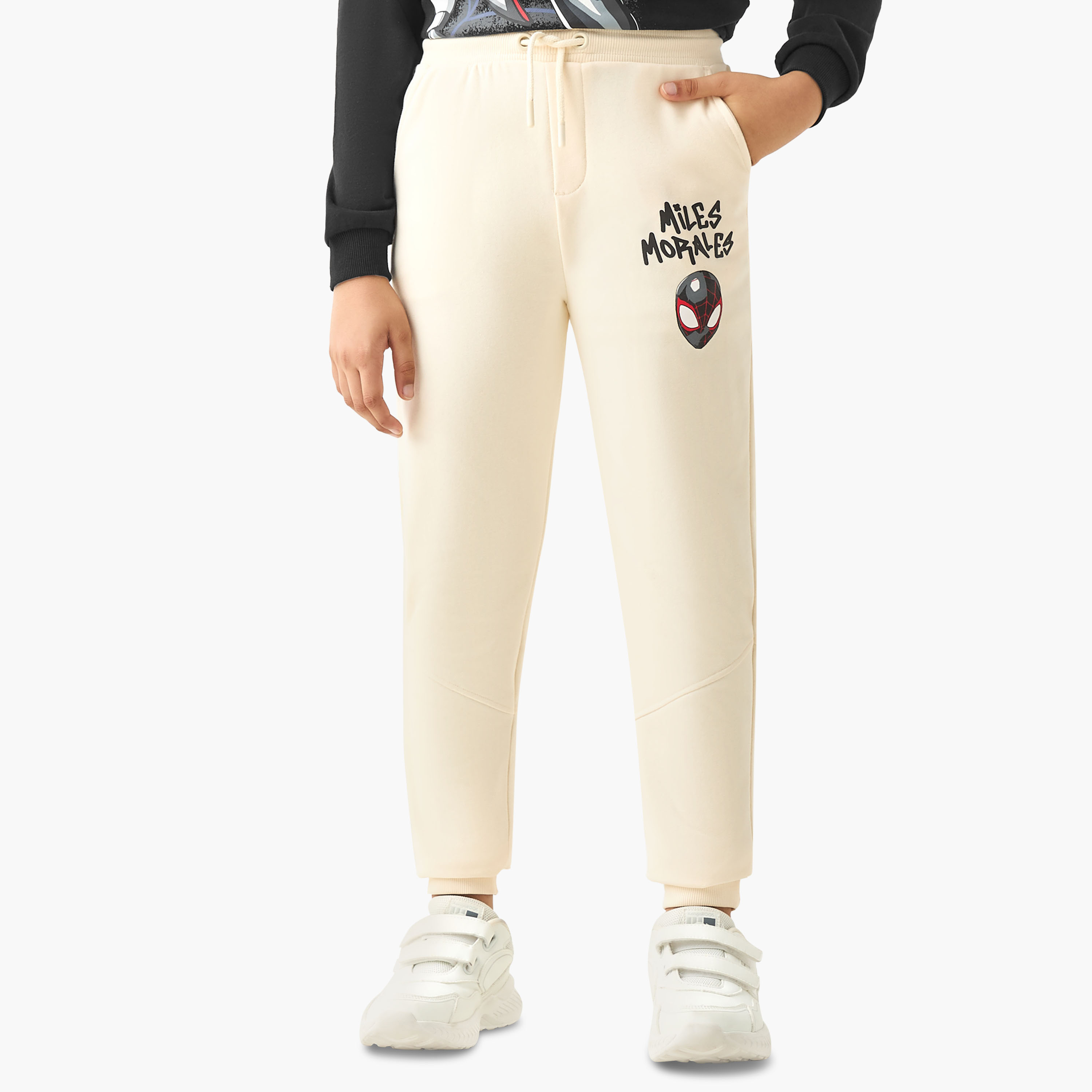 Spider-Man Print Joggers with Drawstring Closure and Pockets-boys-clothing-bottoms-joggersandtrackpants-image-1