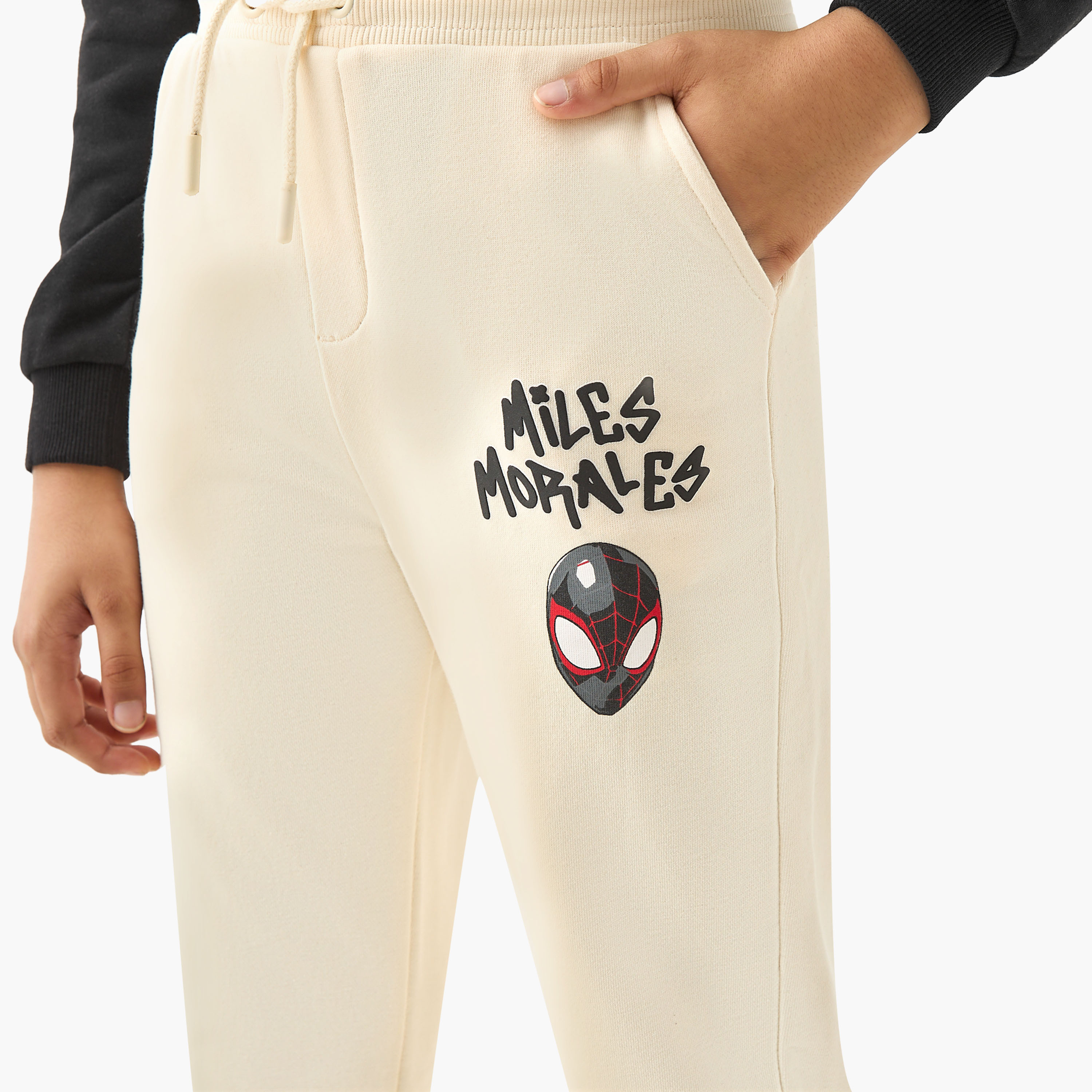 Spider-Man Print Joggers with Drawstring Closure and Pockets-boys-clothing-bottoms-joggersandtrackpants-image-4