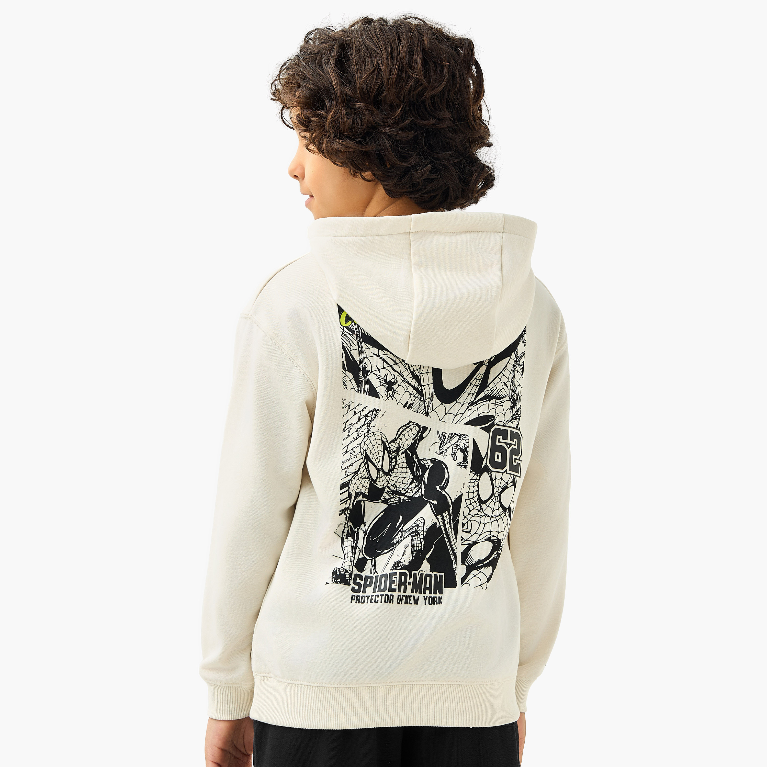 Spider-Man Print Sweatshirt with Long Sleeves-boys-clothing-sweatshirts-image-1
