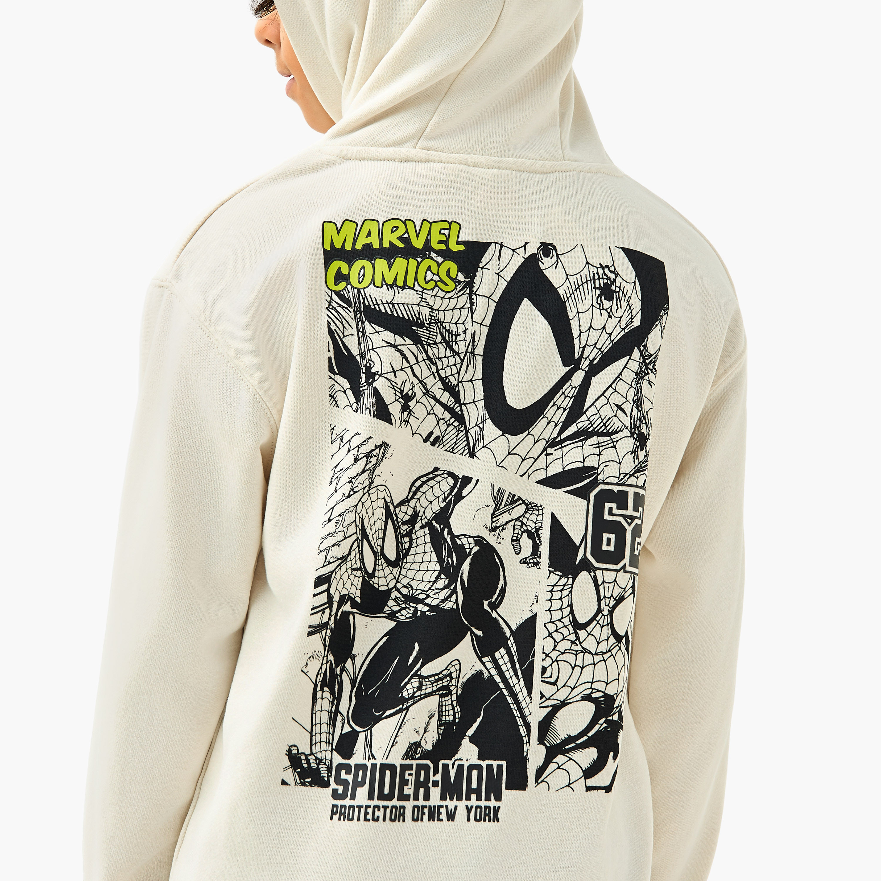 Spider-Man Print Sweatshirt with Long Sleeves-boys-clothing-sweatshirts-image-3