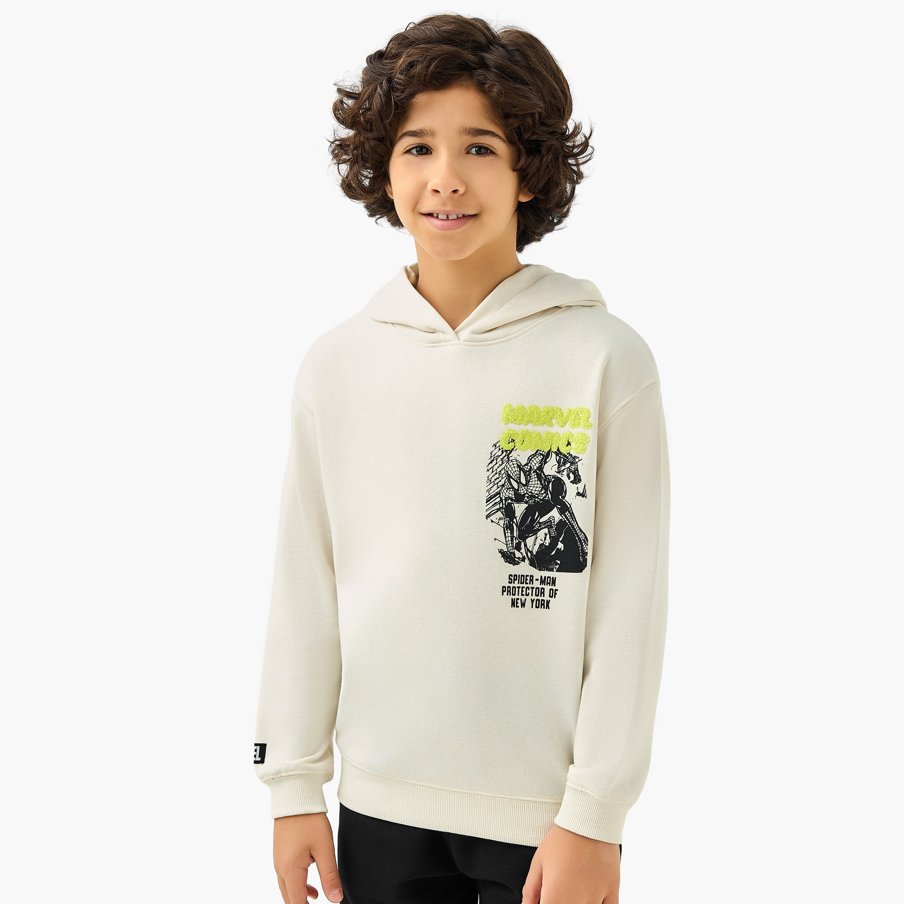 Spider-Man Print Sweatshirt with Long Sleeves-boys-clothing-sweatshirts-image-4