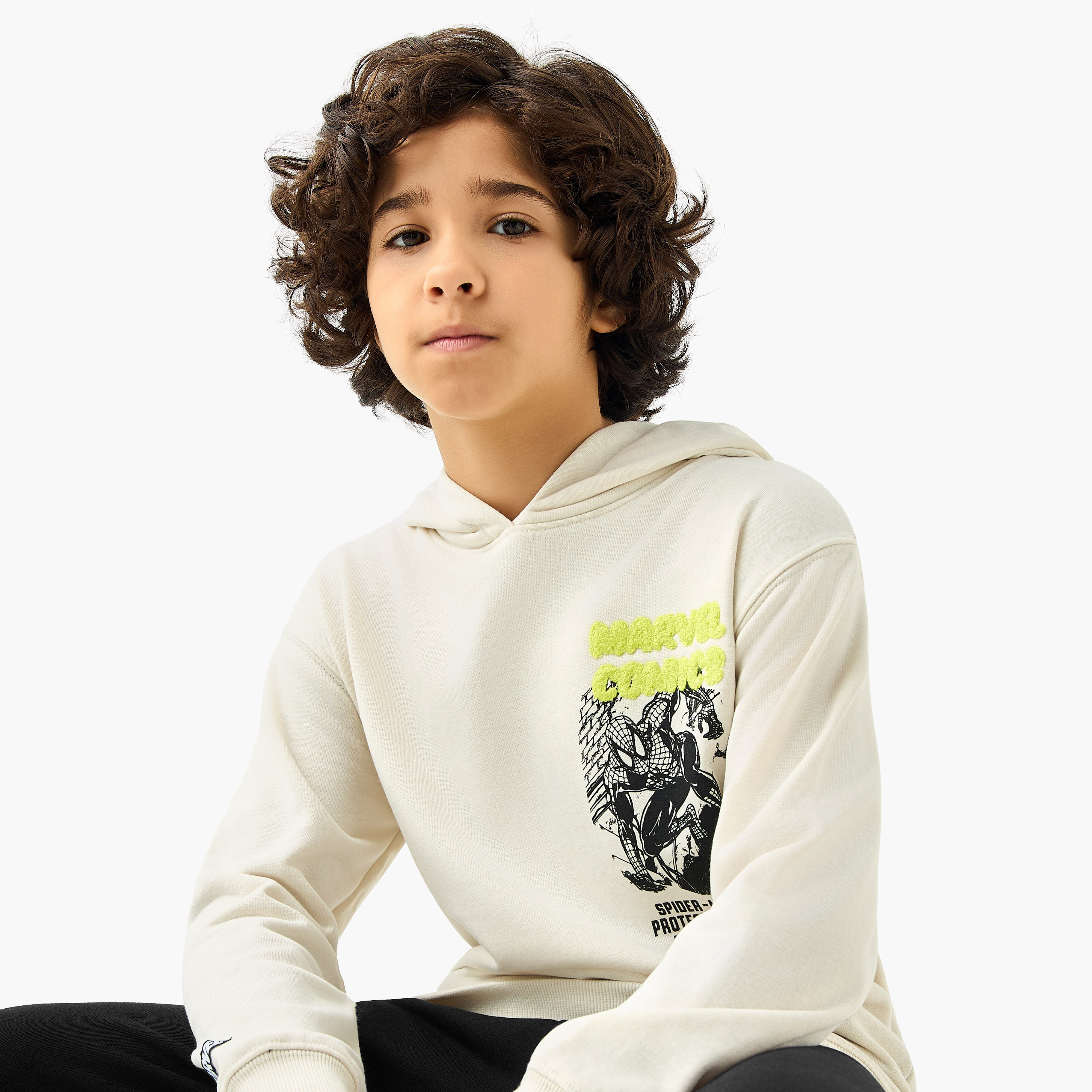 Spider-Man Print Sweatshirt with Long Sleeves-boys-clothing-sweatshirts-image-5
