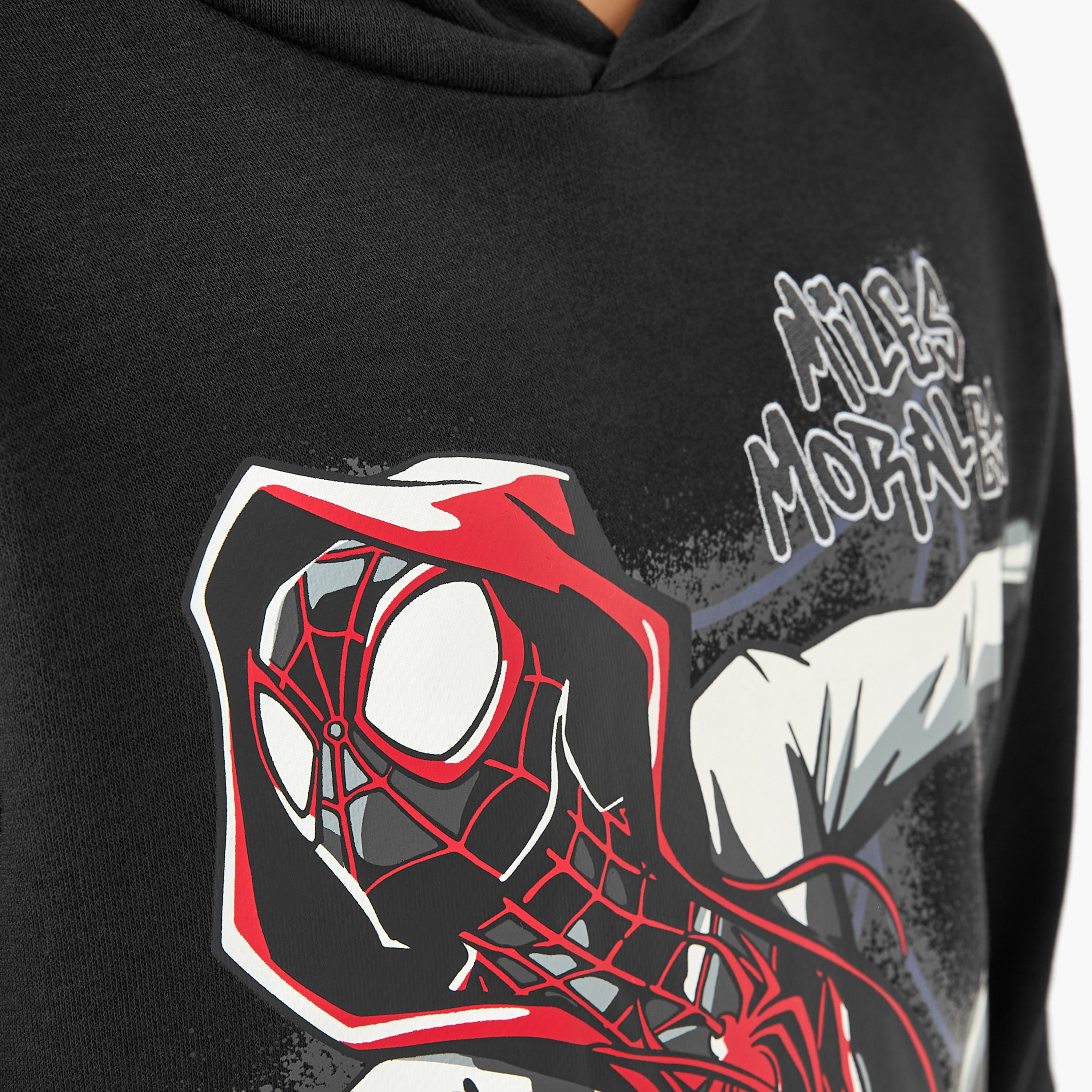 Spider-Man Print Hooded Sweatshirt with Long Sleeves-boys-clothing-sweatshirts-image-5