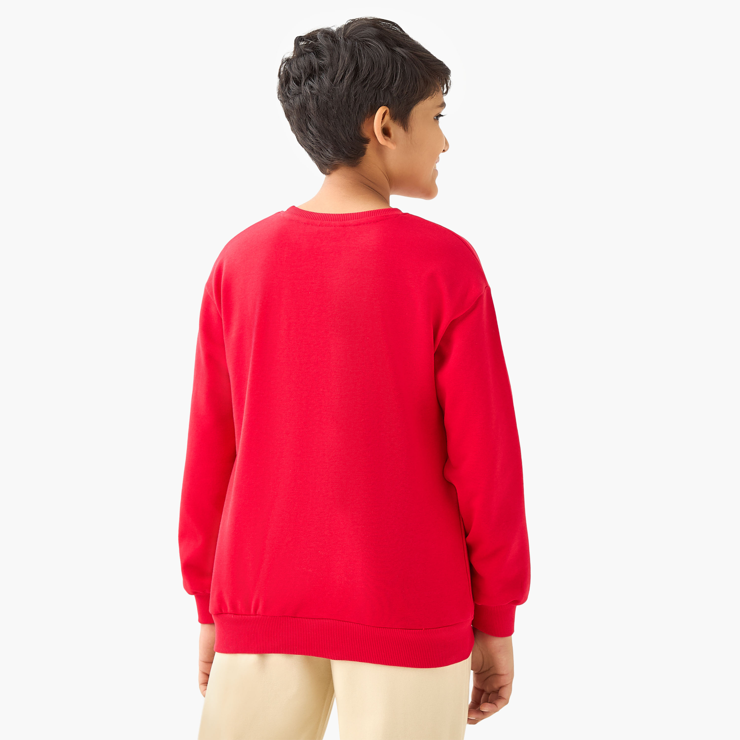 Spider-Man Print Sweatshirt with Long Sleeves-boys-clothing-sweatshirts-image-3