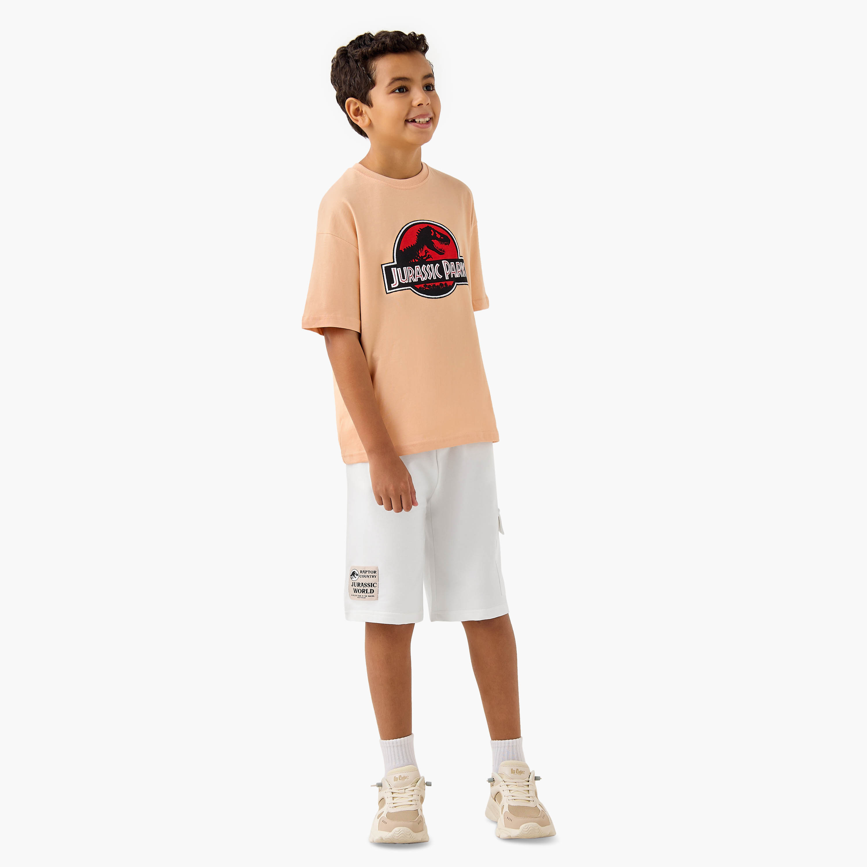 شورت برباط إغلاق وزخارف جوراسيك وورلد-boys-clothing-bottoms-shorts-image-4