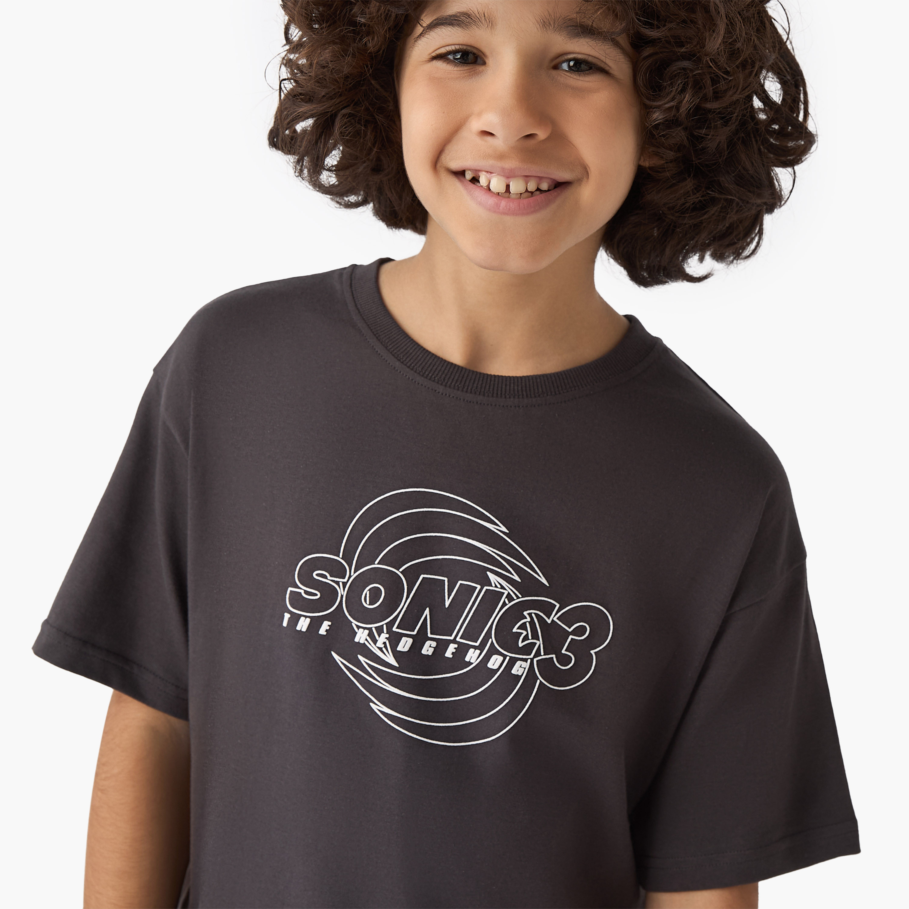 Sonic The Hedgehog Print T-shirt with Short Sleeves-boys-clothing-tshirtsandpolos-image-4