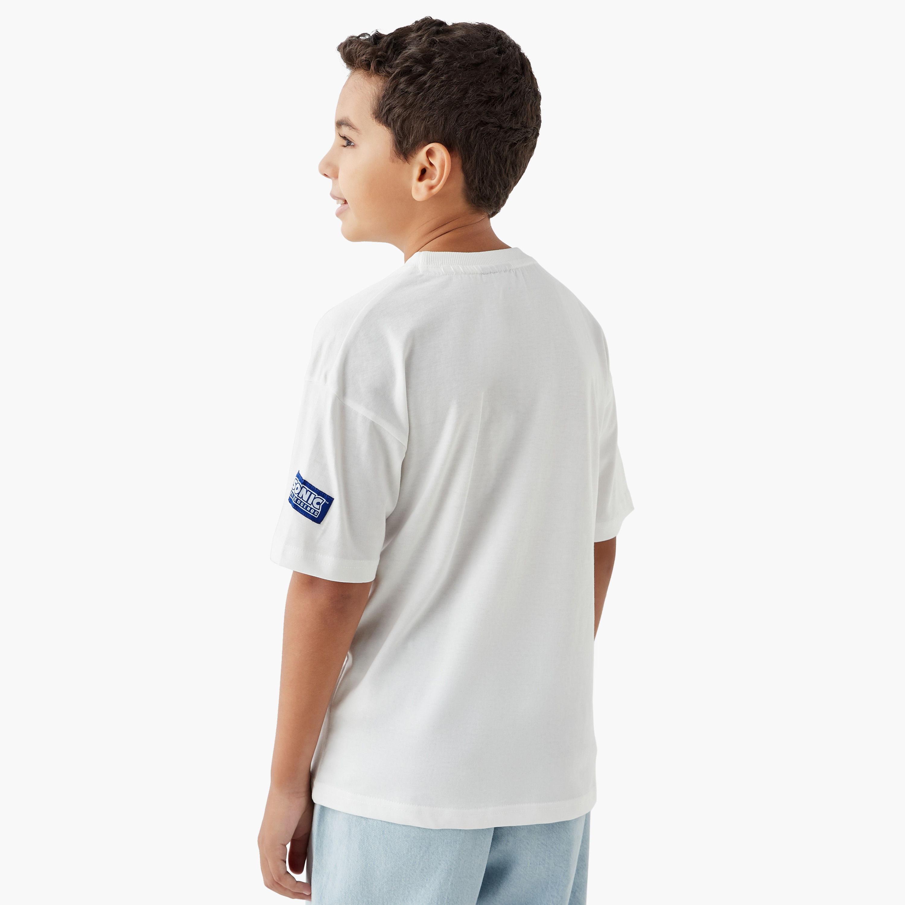 Sonic the Hedgehog Print T-shirt with Short Sleeves-boys-clothing-tshirtsandpolos-image-3