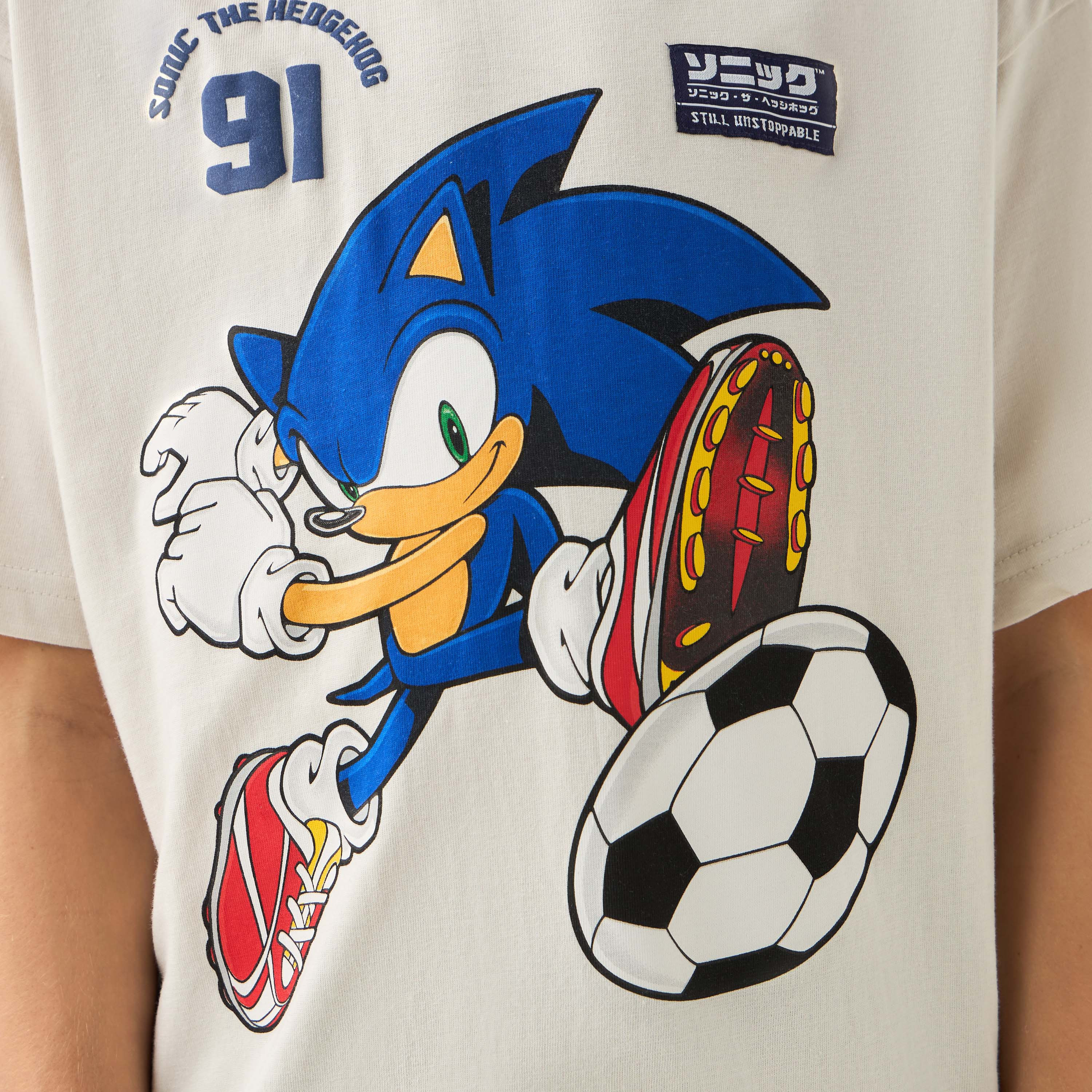تيشيرت بياقة ضيقة وأكمام قصيرة بطبعات سونيك القنفذ-boys-clothing-tshirtsandpolos-image-5