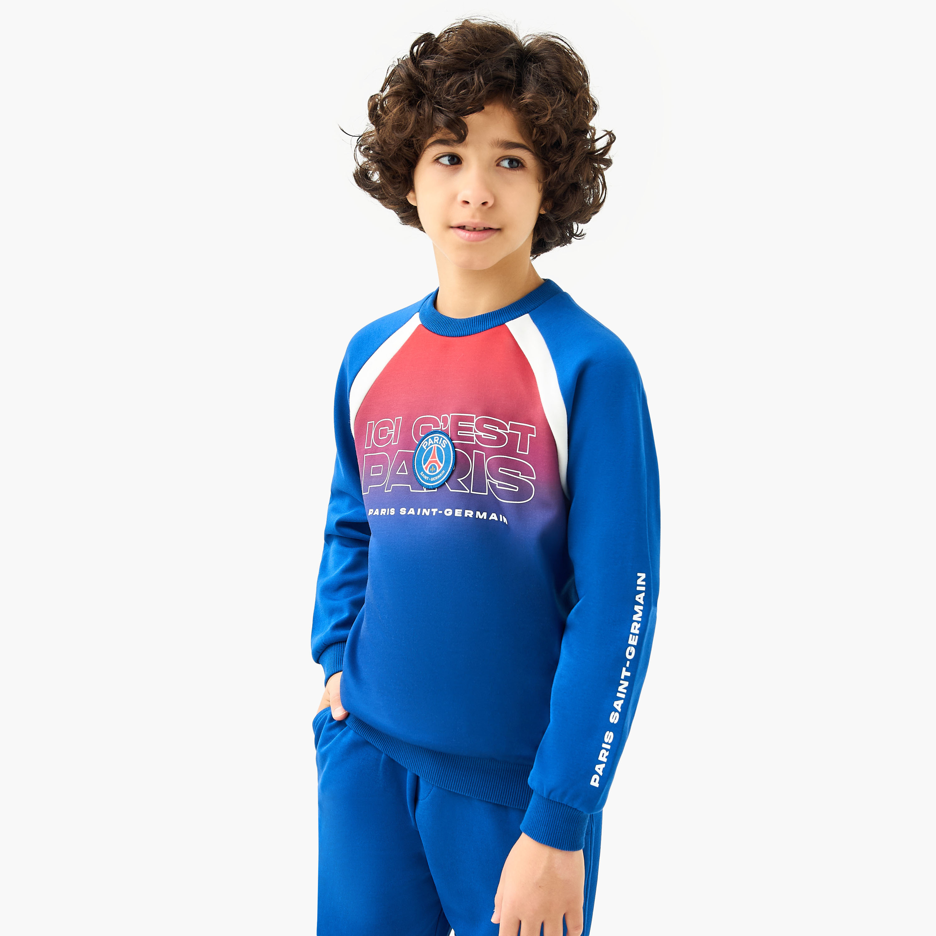Paris Saint-Germain Print Sweatshirt and Joggers Set-boys-clothing-setsandcoords-image-2