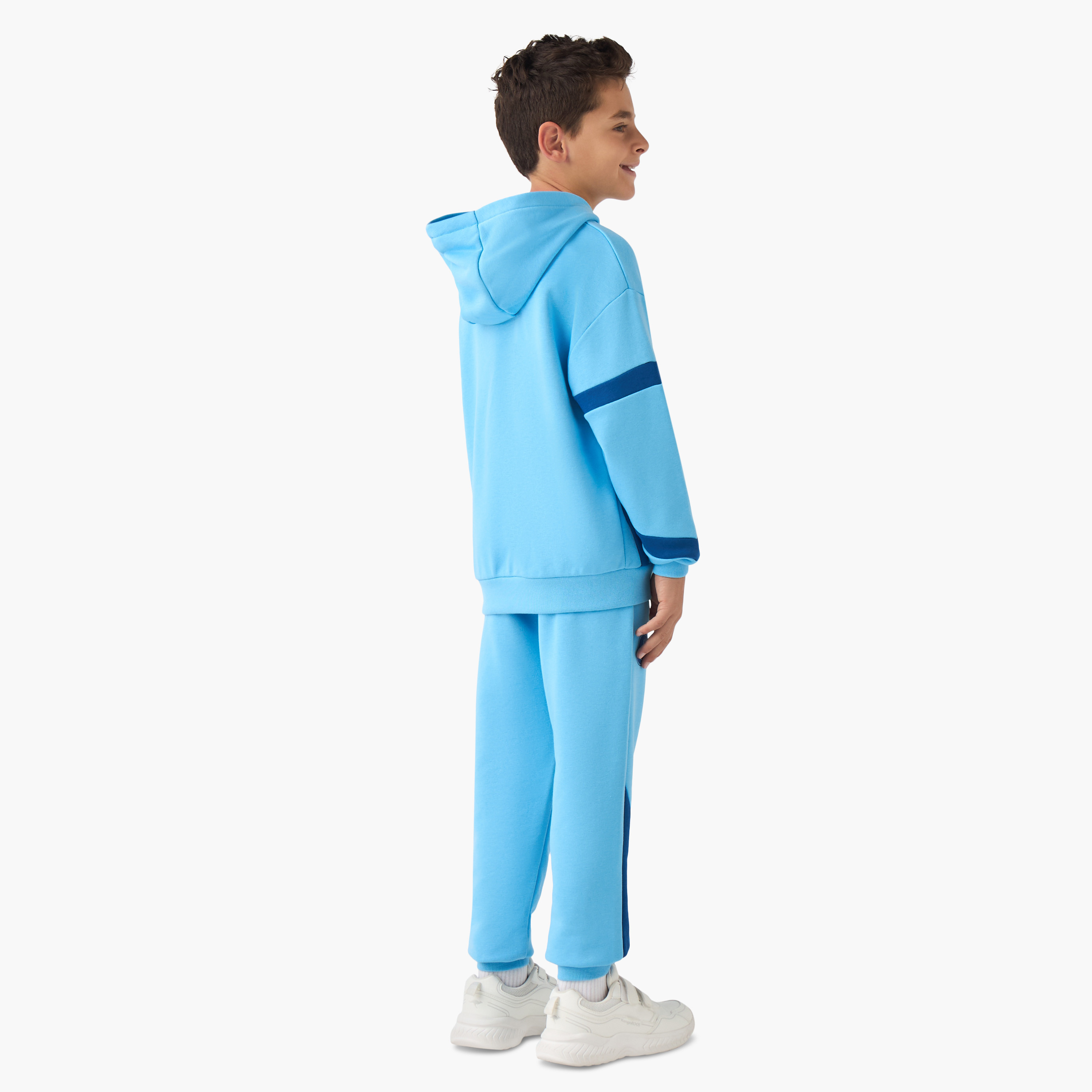 Manchester City Boys Sweatshirt and Joggers Set with Print - Cotton Blend - Long Sleeves - Hood-boys-clothing-setsandcoords-image-4