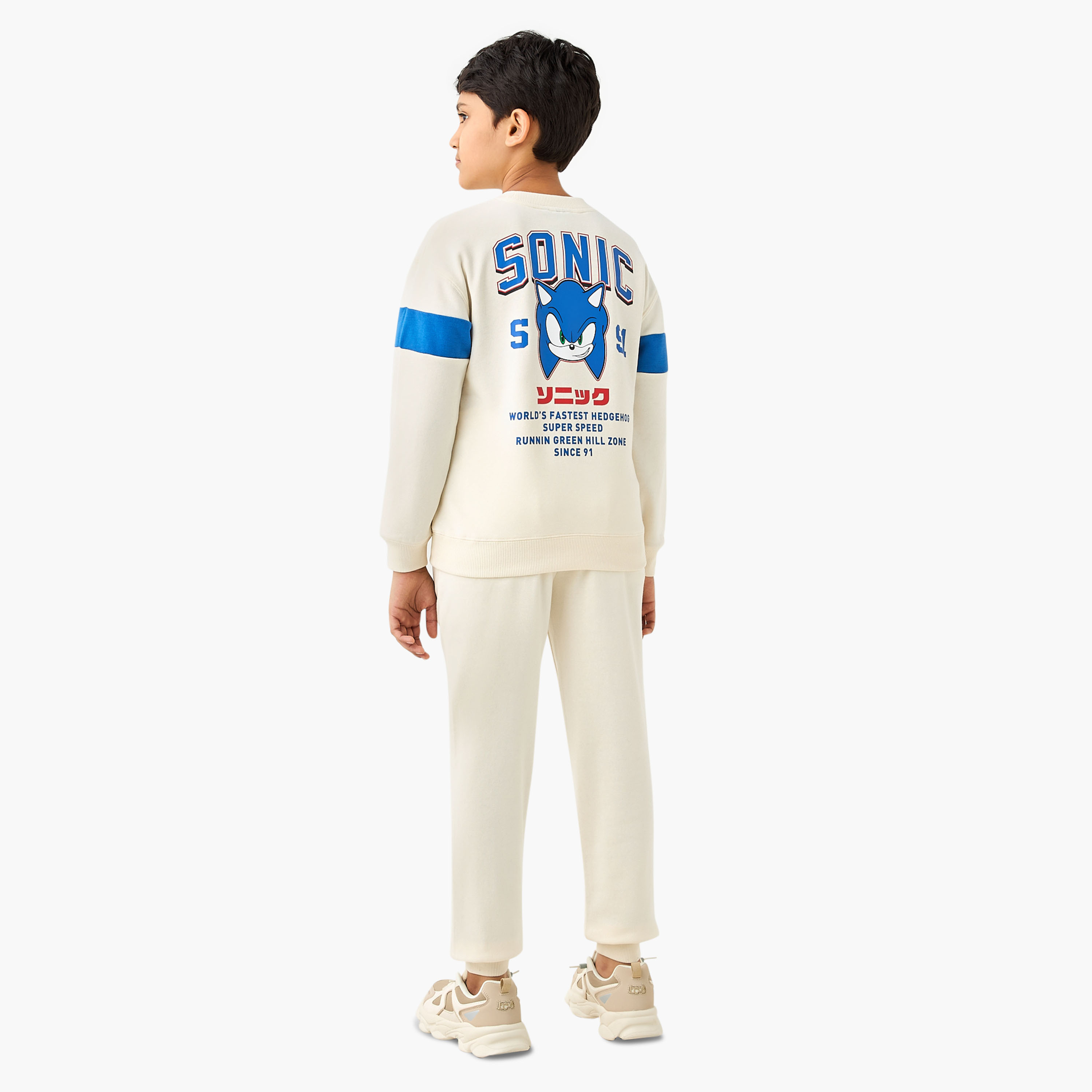 Sonic the Hedgehog Print Sweatshirt and Joggers Set-boys-clothing-setsandcoords-image-4