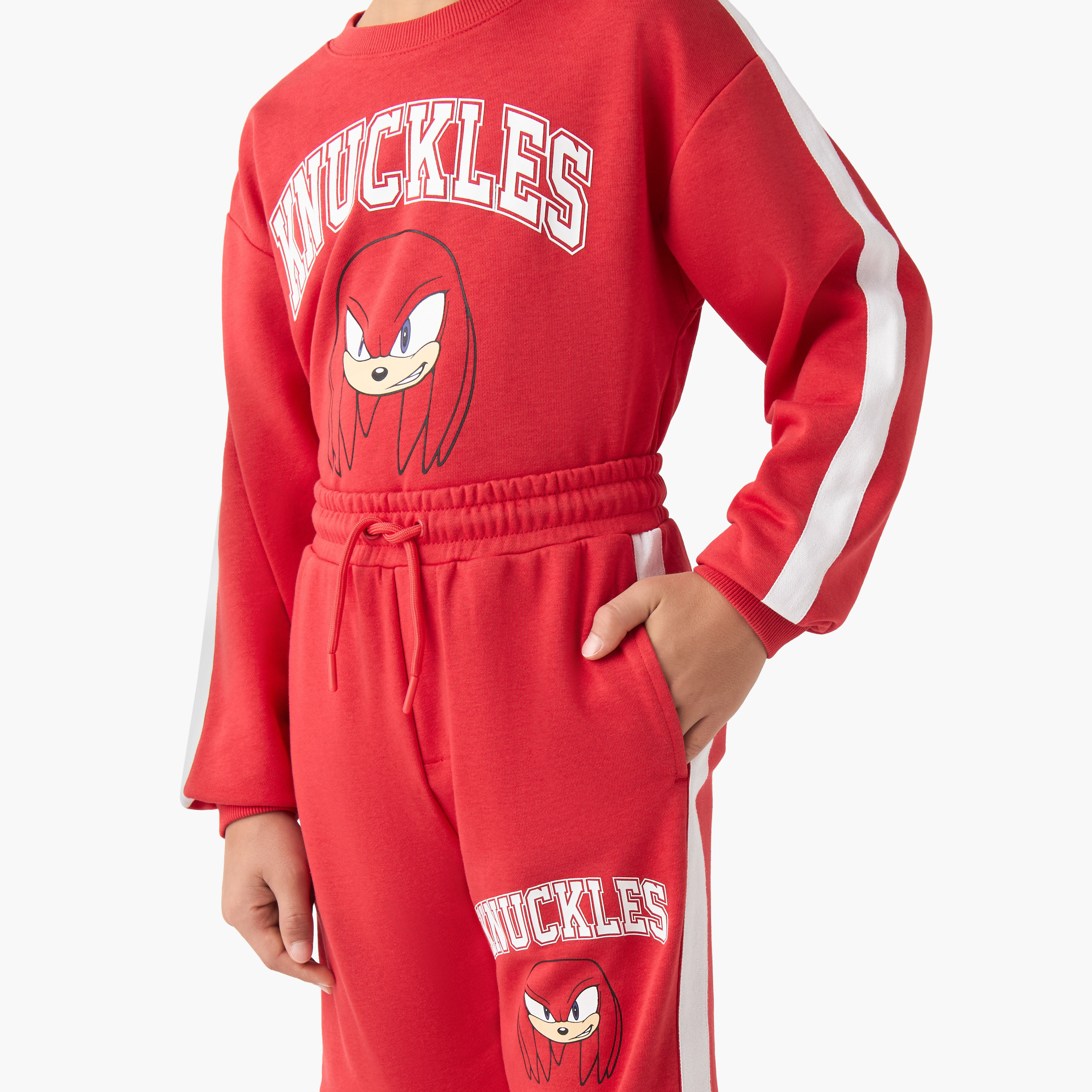 طقم سويت شيرت وبنطلون رياضي بطبعات - مزيج القطن - أكمام طويلة - ياقة ضيقة-boys-clothing-setsandcoords-image-5