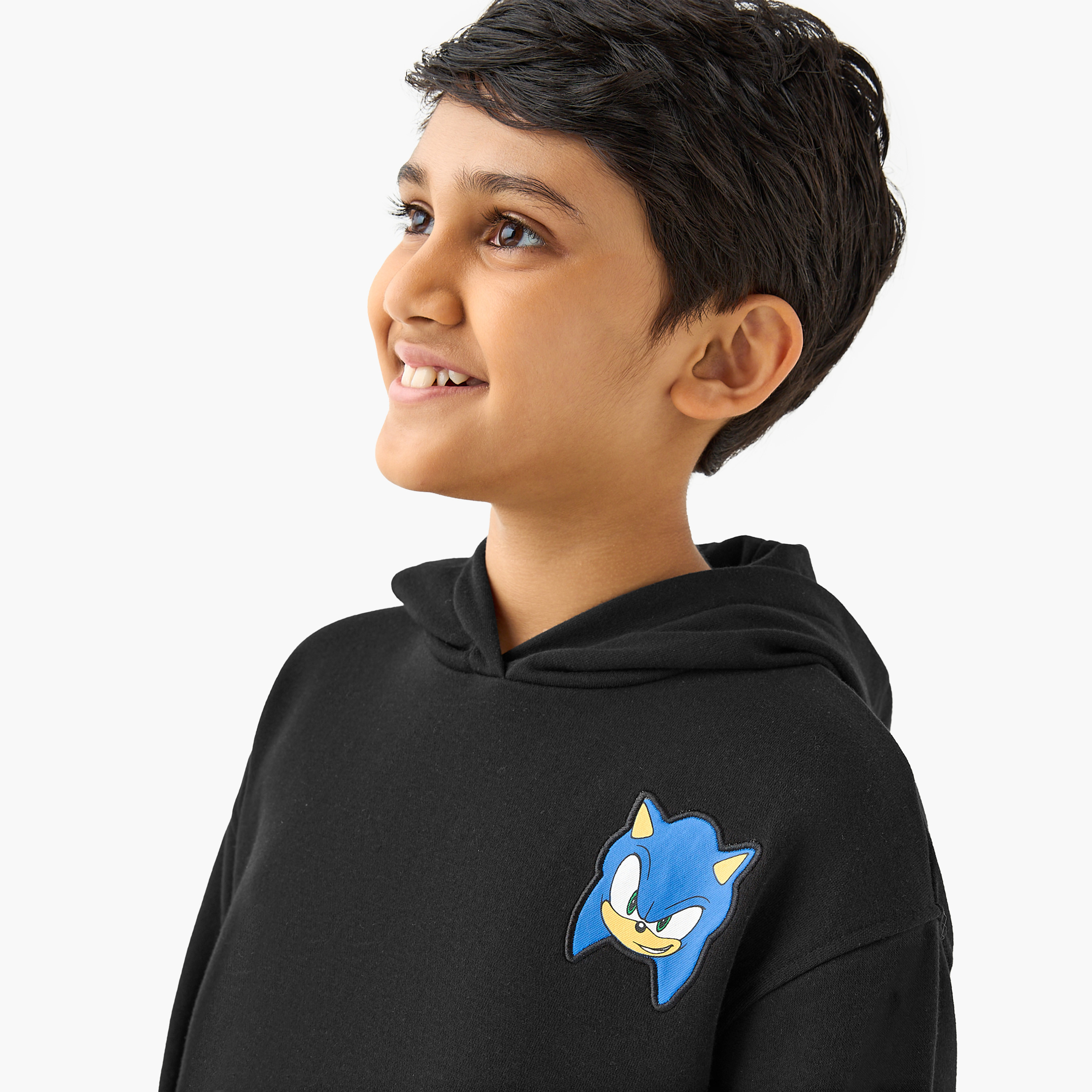 Sonic the Hedgehog Print Hooded Sweatshirt and Joggers Set-boys-clothing-setsandcoords-image-5