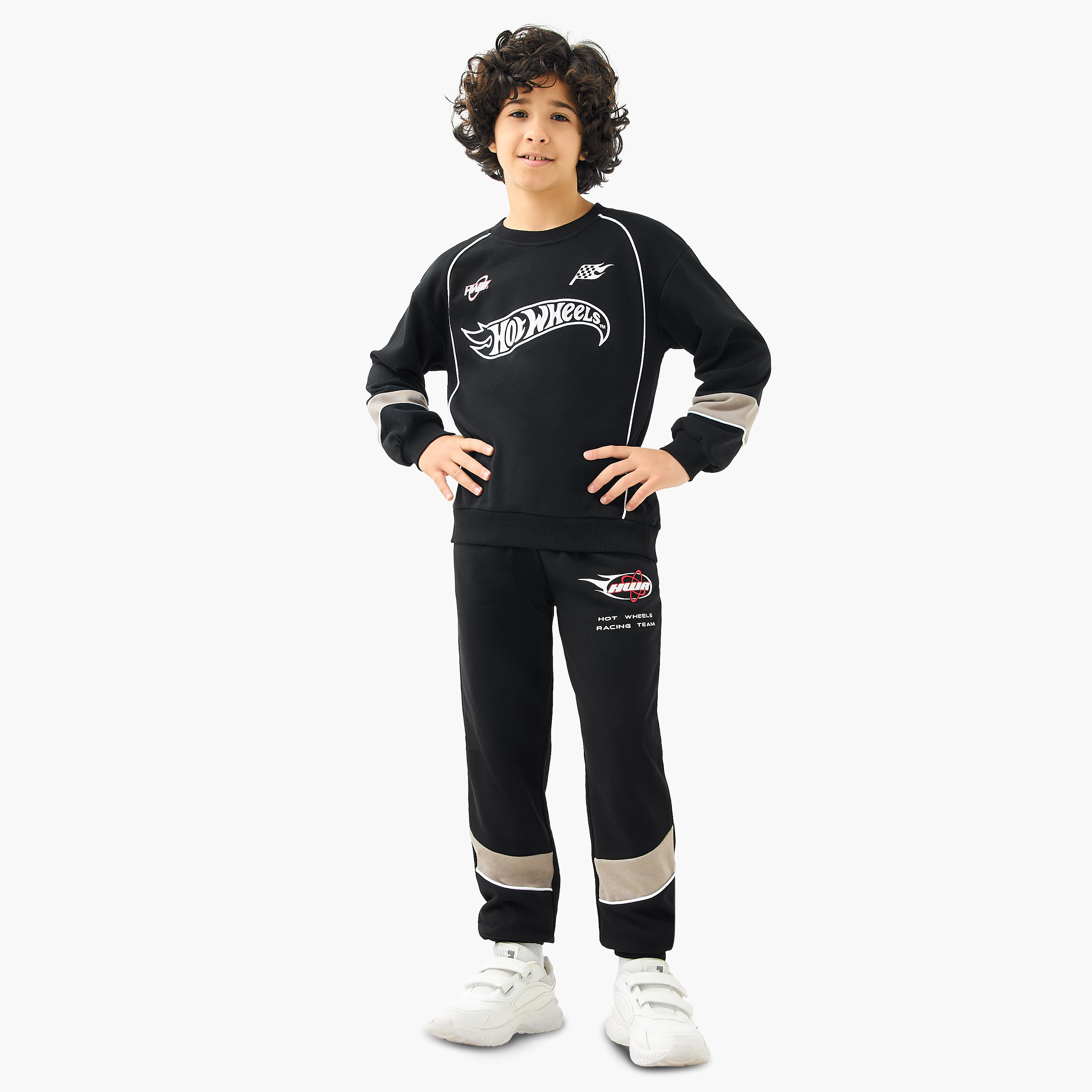 Hot Wheels Print Sweatshirt and Joggers Set-boys-clothing-setsandcoords-image-1