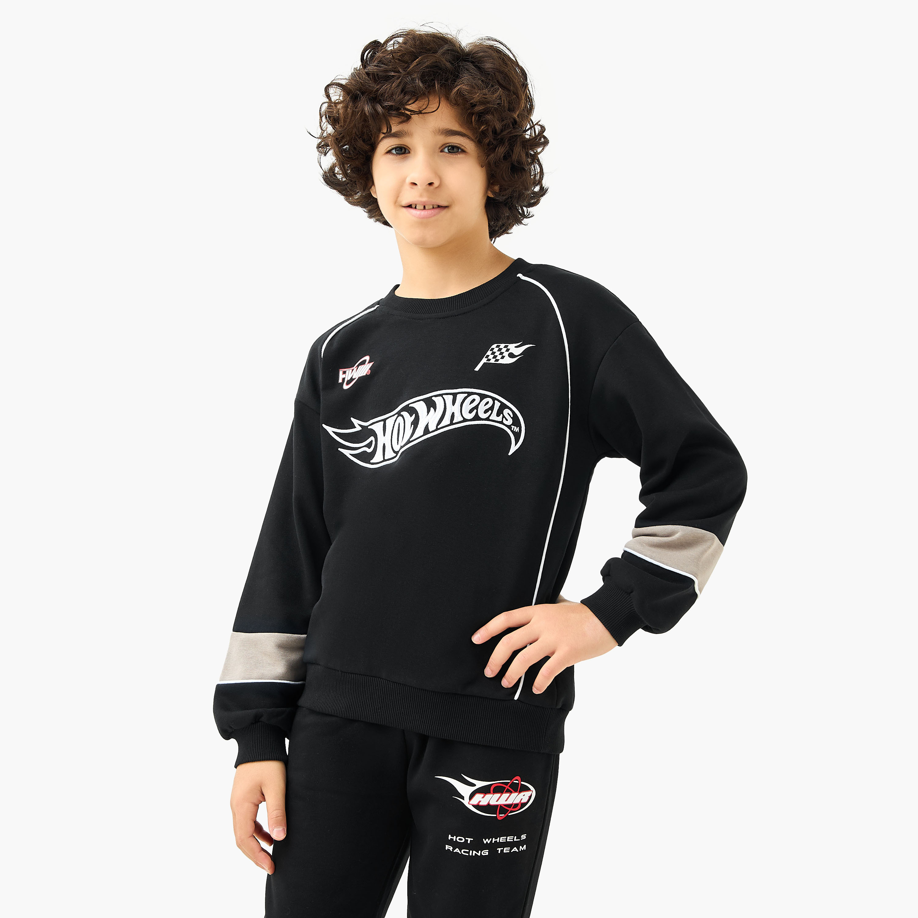 Hot Wheels Print Sweatshirt and Joggers Set-boys-clothing-setsandcoords-image-2