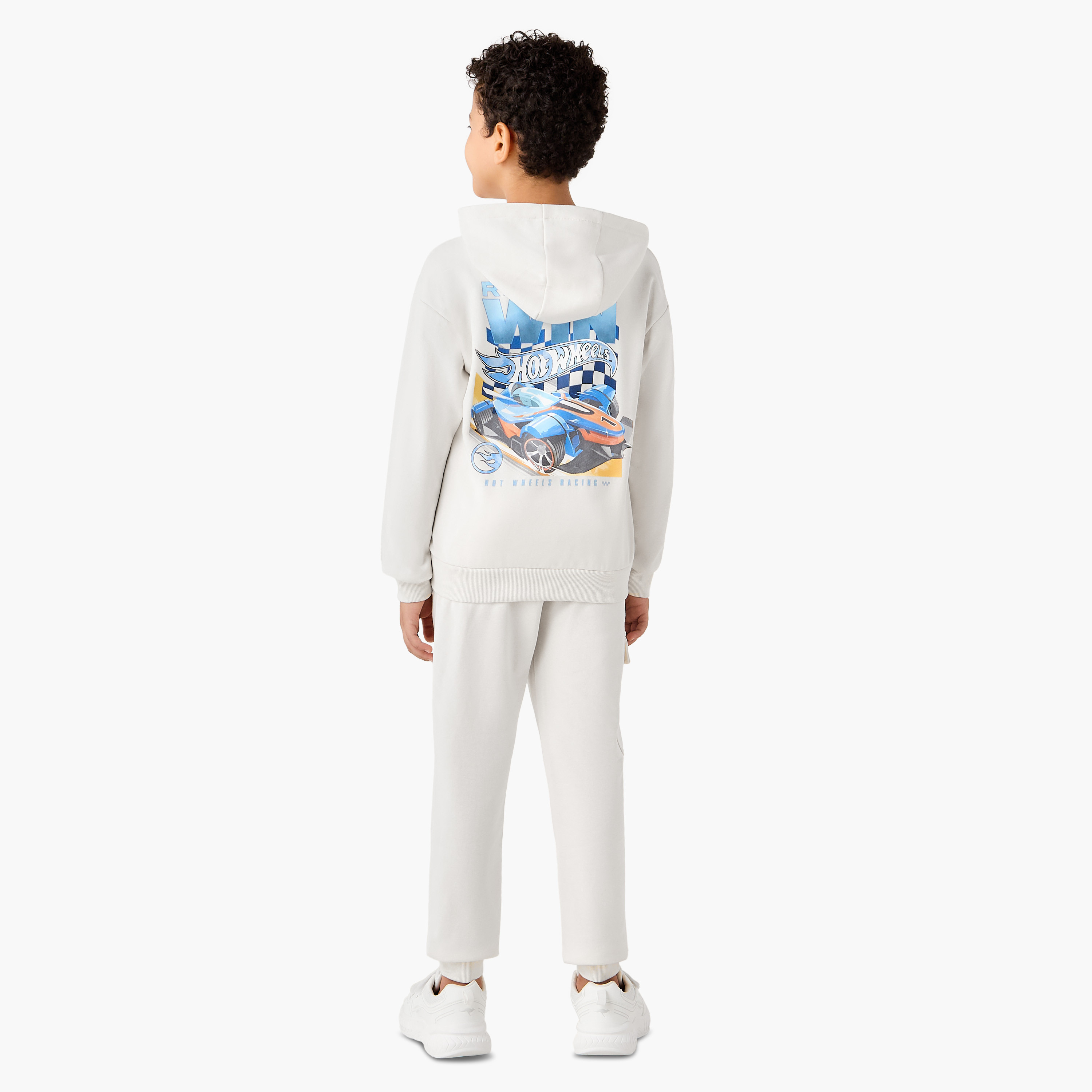 Hot Wheels Print Hooded Sweatshirt and Cargo Joggers Set-boys-clothing-setsandcoords-image-4
