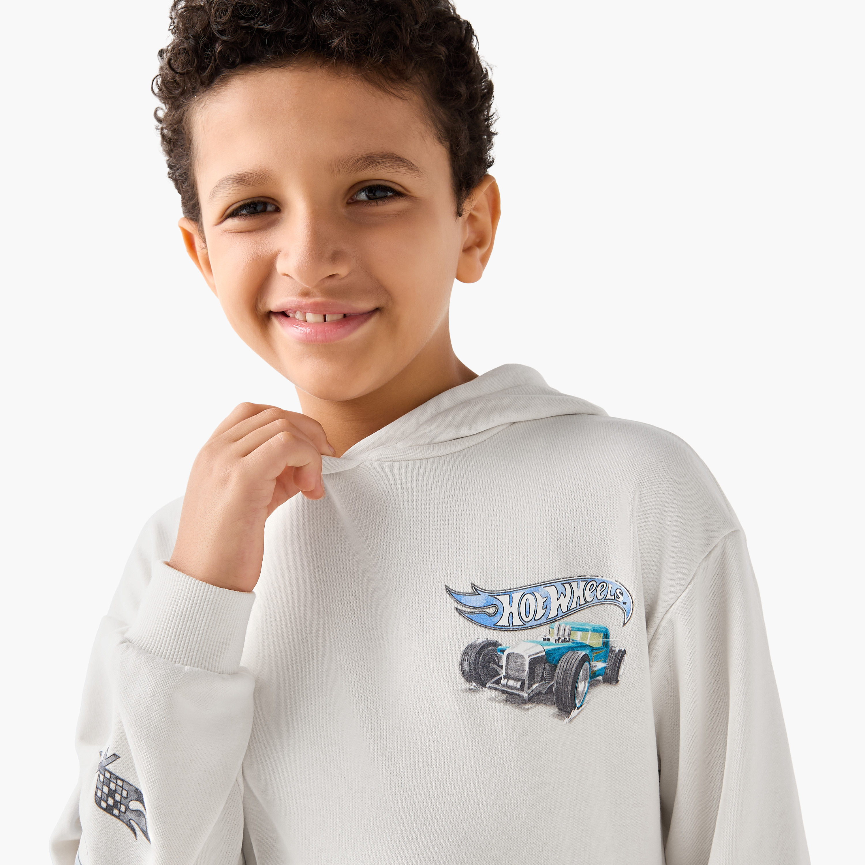 Hot Wheels Print Hooded Sweatshirt and Cargo Joggers Set-boys-clothing-setsandcoords-image-5