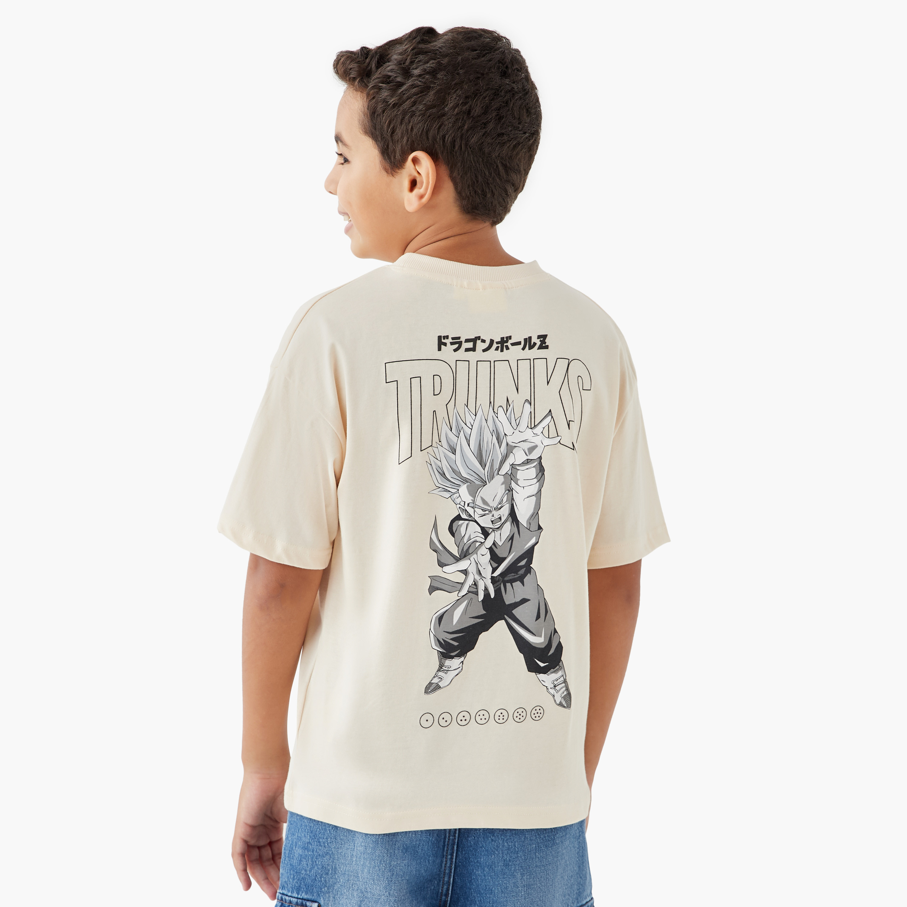 تيشيرت بطبعات دراجون بول زد وأكمام قصيرة من سبيستون-boys-clothing-tshirtsandpolos-image-1