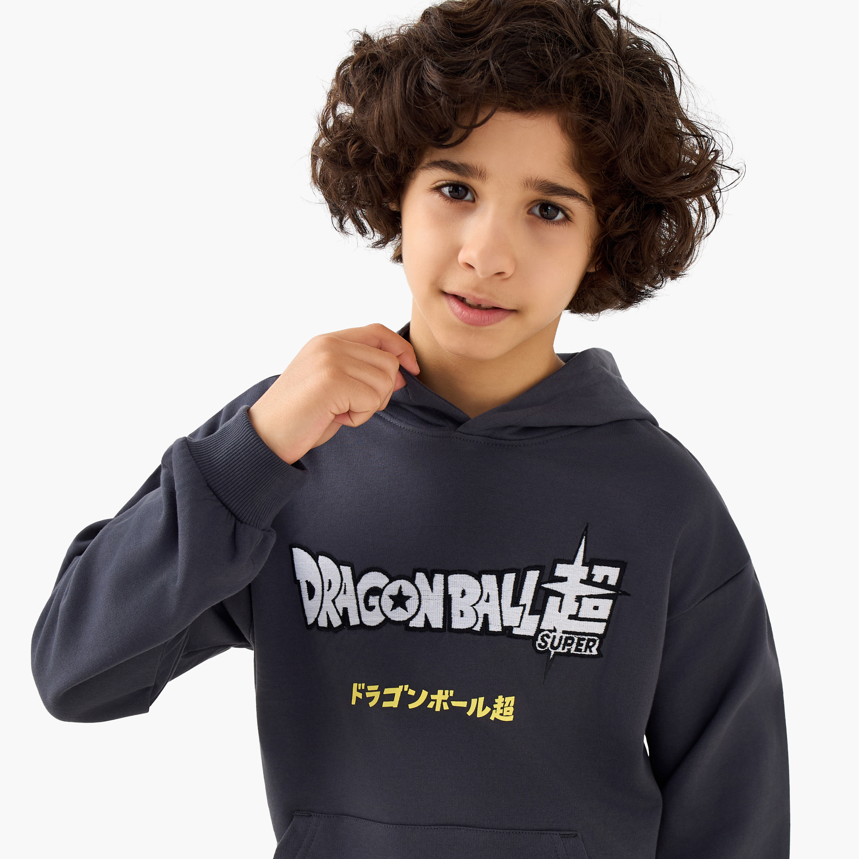 Spacetoon Boys Hooded Sweatshirt with Dragon Ball Super Print - Cotton - Long Sleeves-boys-clothing-winterwear-sweatshirts-image-4