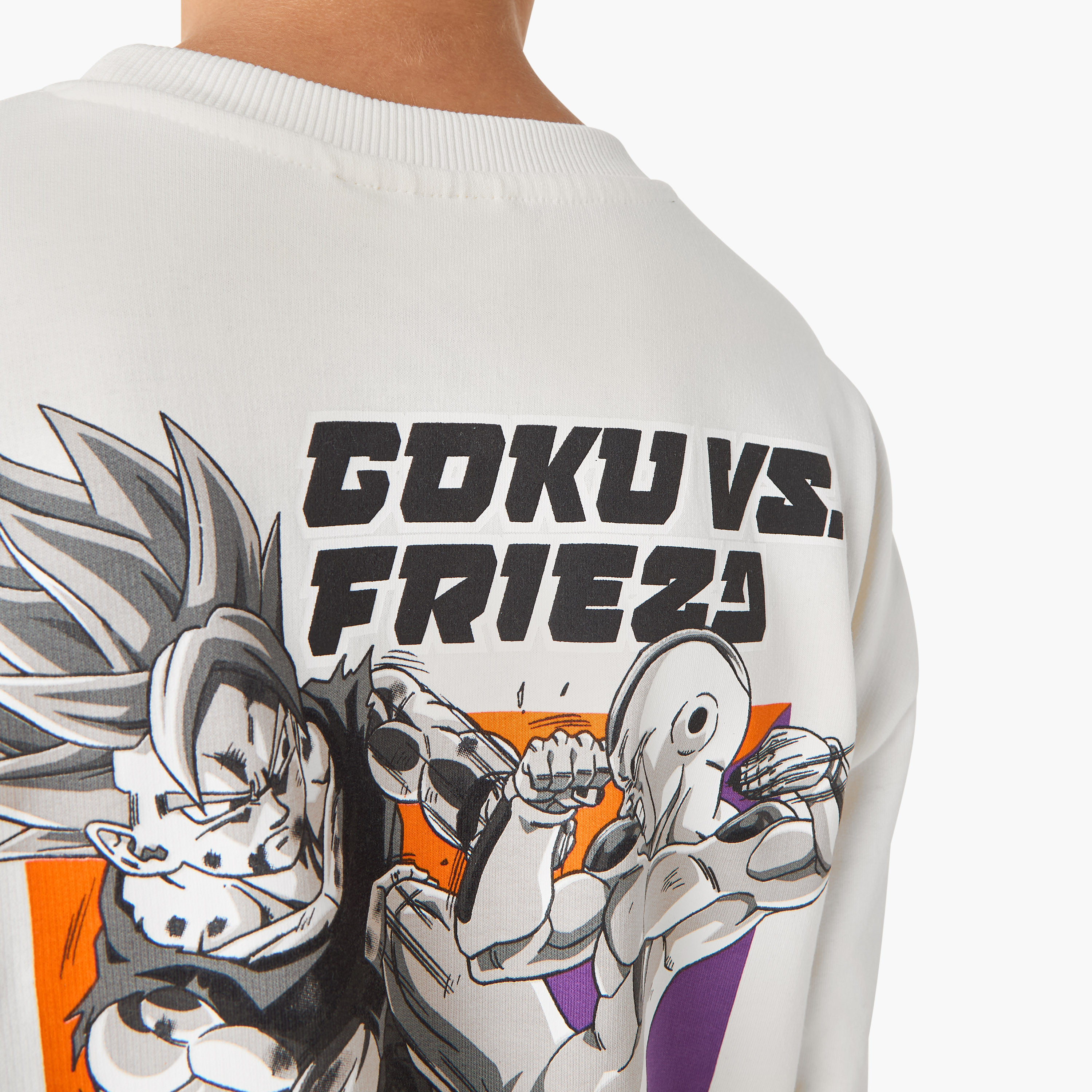 Spacetoon Dragon Ball Z Print Sweatshirt with Long Sleeves-boys-clothing-sweatshirts-image-4