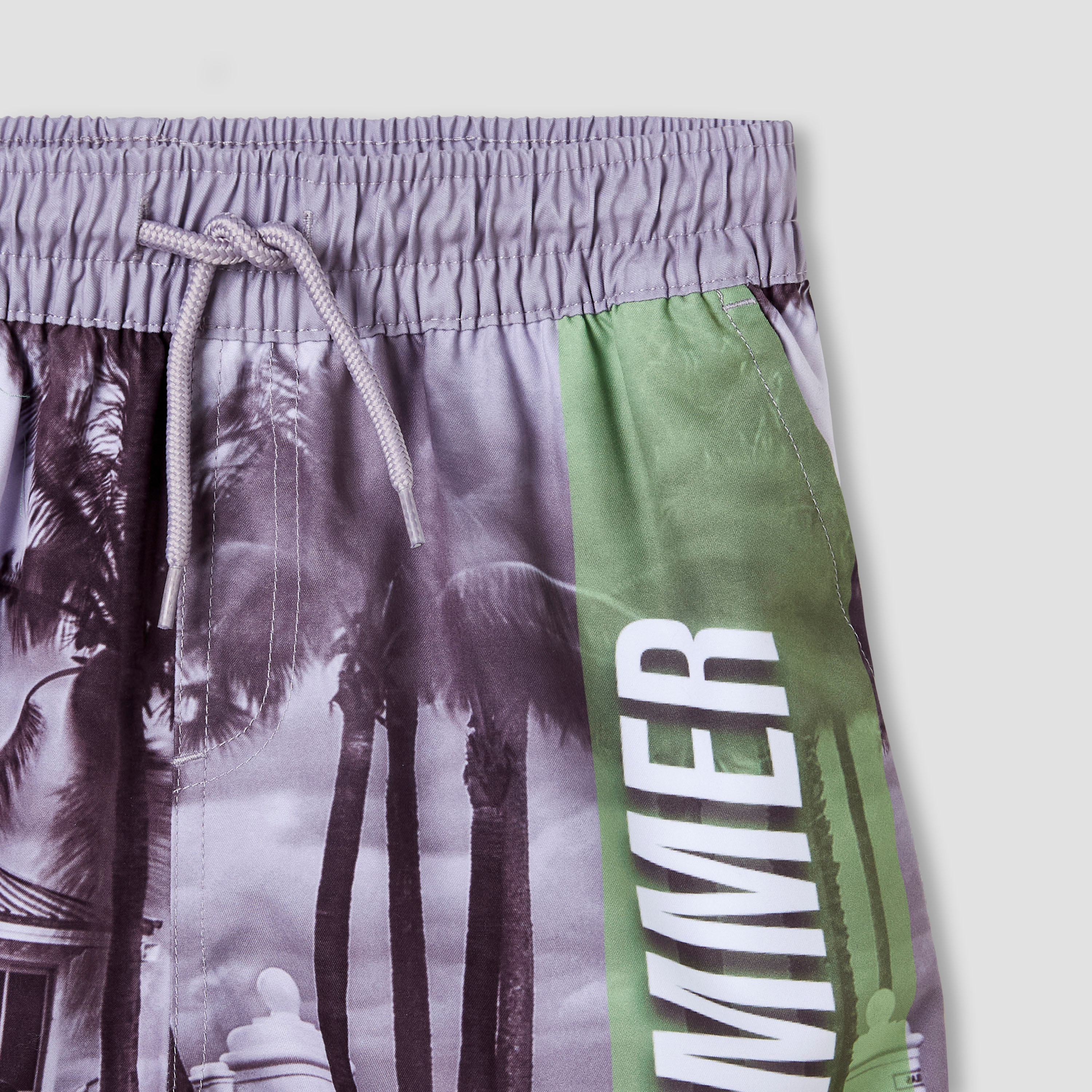 Juniors All-Over Tropical Print Swim Shorts with Drawstring Closure-sports-boys-clothing-swimwear-image-3
