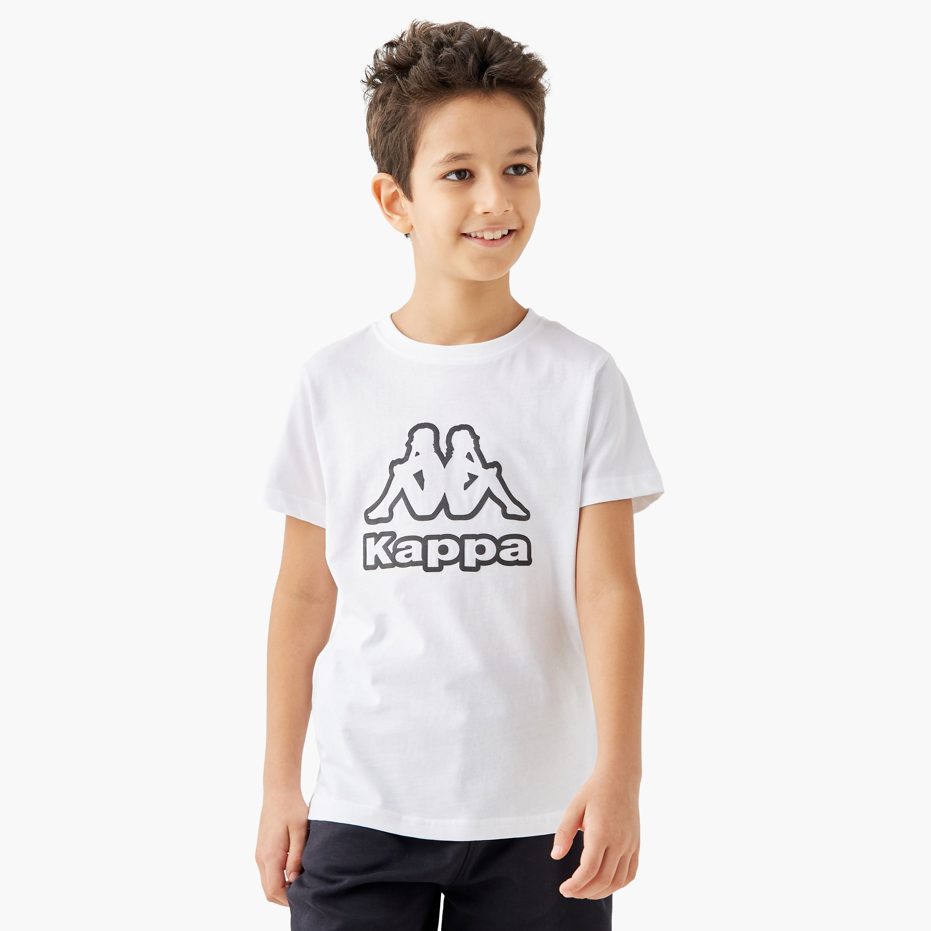 تيشيرت بأكمام قصيرة وطبعات شعار من كابا-boys-clothing-sportswear-tops-image-5