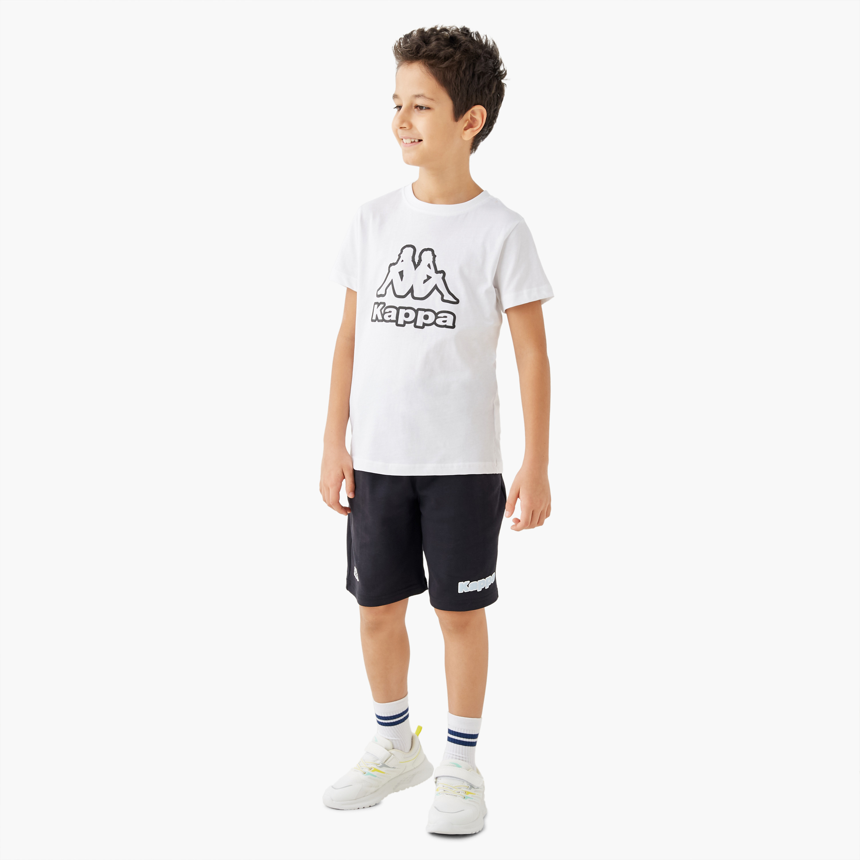 تيشيرت بأكمام قصيرة وطبعات شعار من كابا-boys-clothing-sportswear-tops-image-4