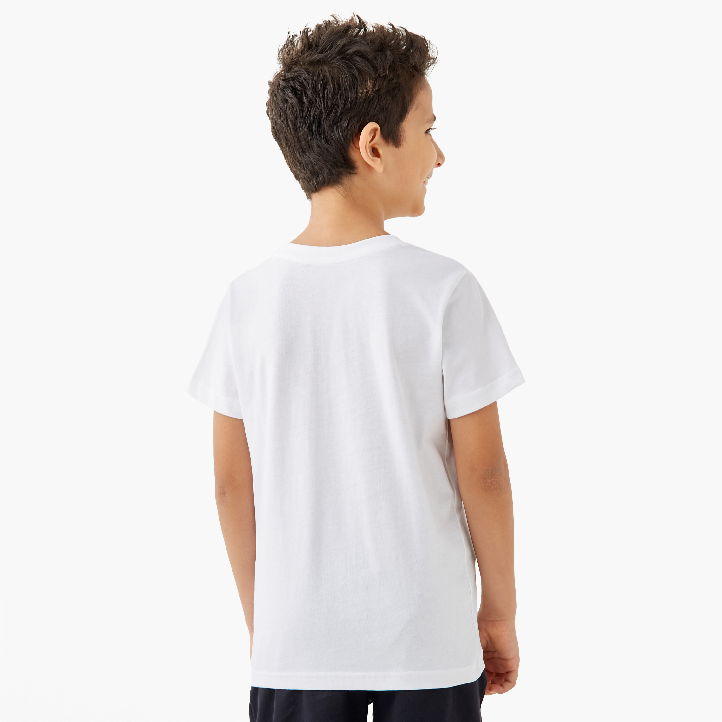 تيشيرت بأكمام قصيرة وطبعات شعار من كابا-boys-clothing-sportswear-tops-image-3