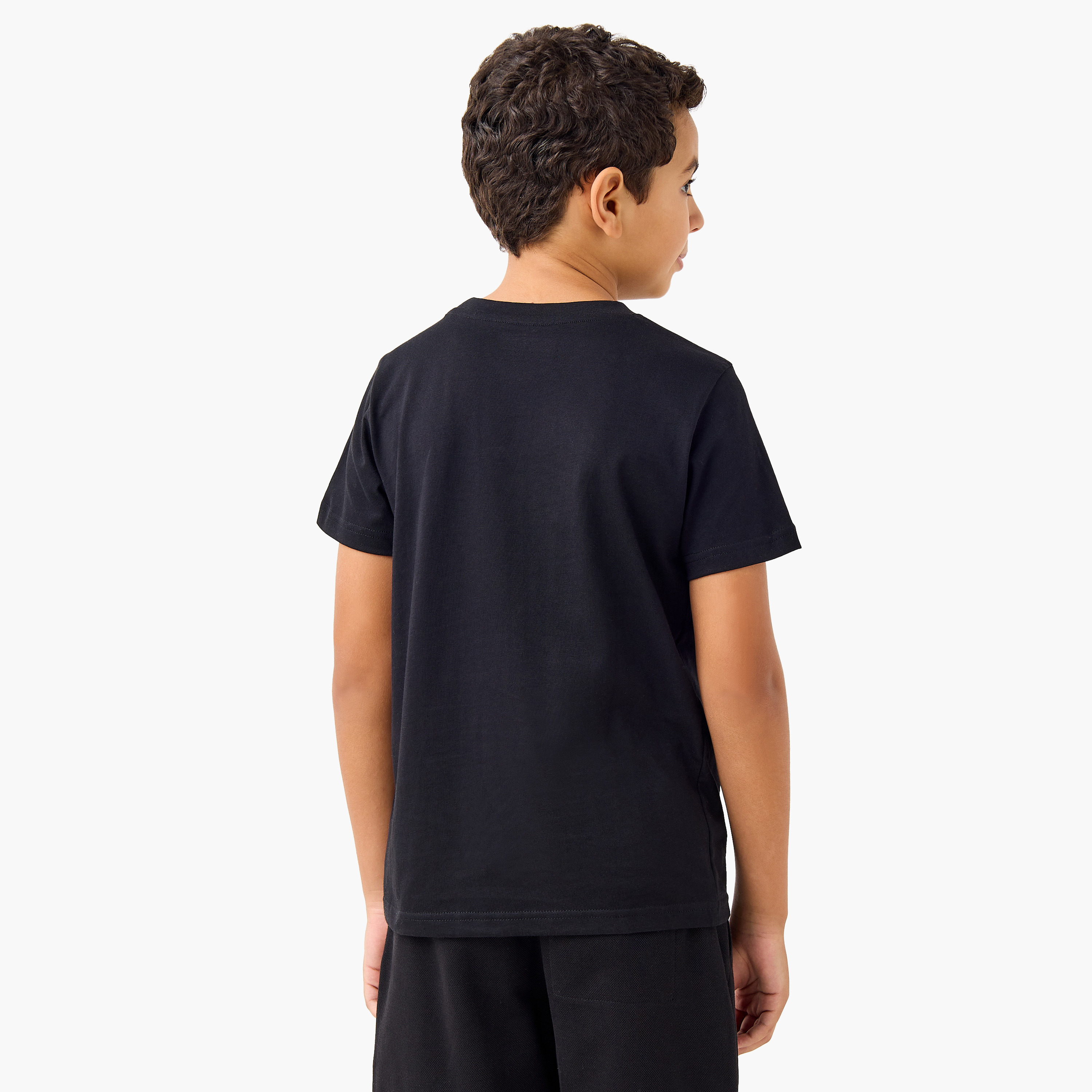 Kappa Logo Print T-shirt with Short Sleeves-boys-clothing-sportswear-tops-image-3