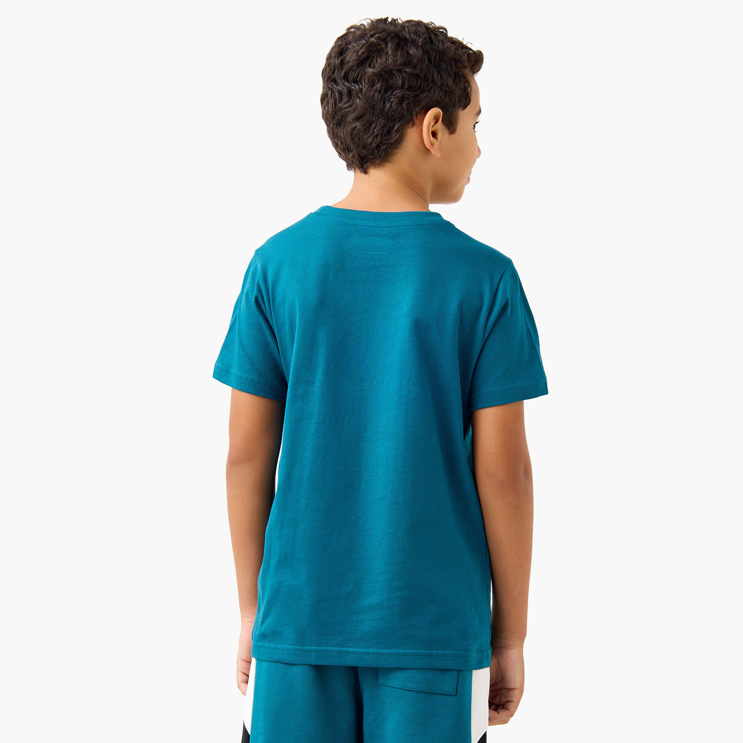Kappa Logo Print T-shirt with Short Sleeves-sports-boys-clothing-tops-image-3