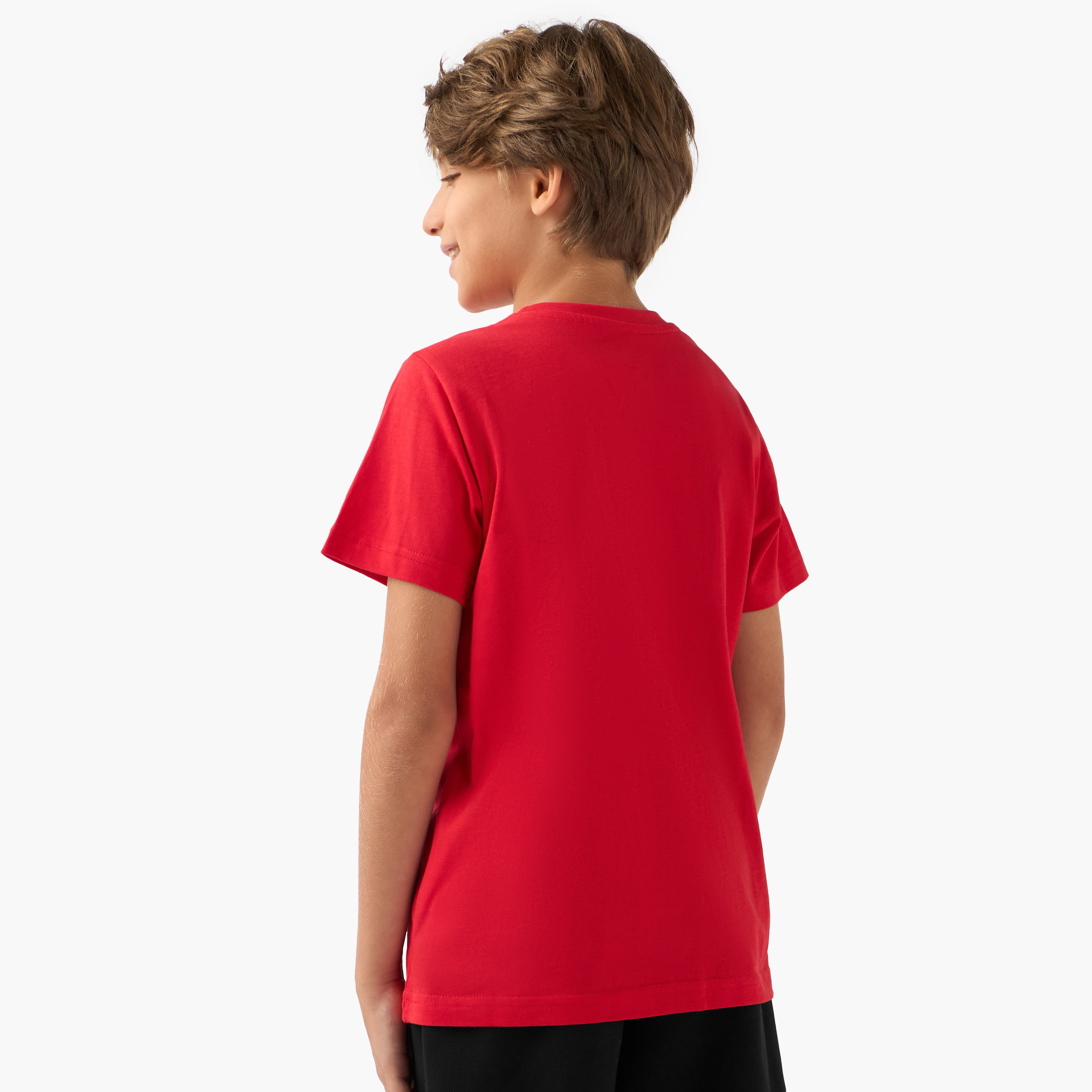 Kappa Logo Print T-shirt with Short Sleeves-boys-clothing-sportswear-tops-image-3