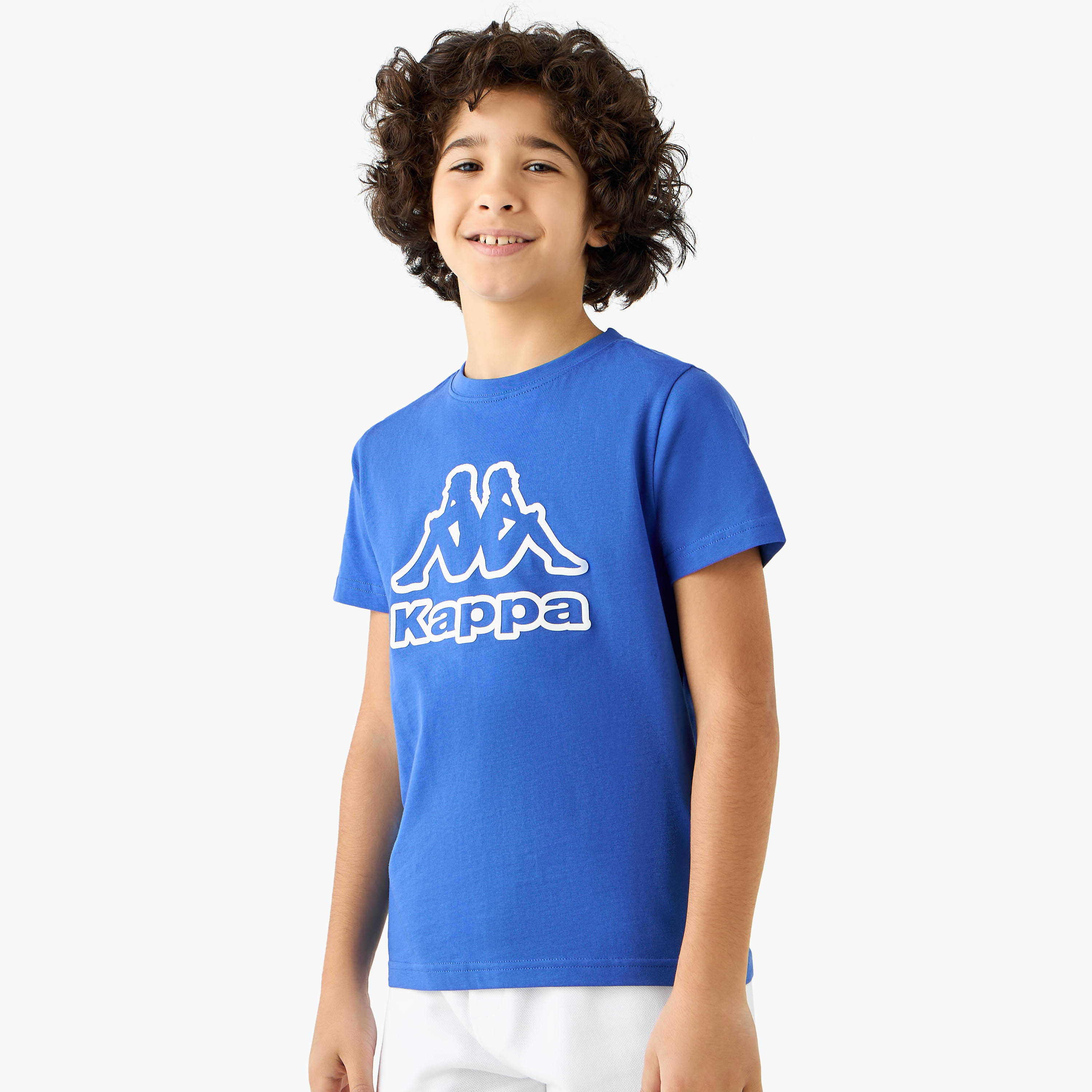 Kappa Logo Print Crew Neck T-shirt-boys-clothing-sportswear-tops-image-1