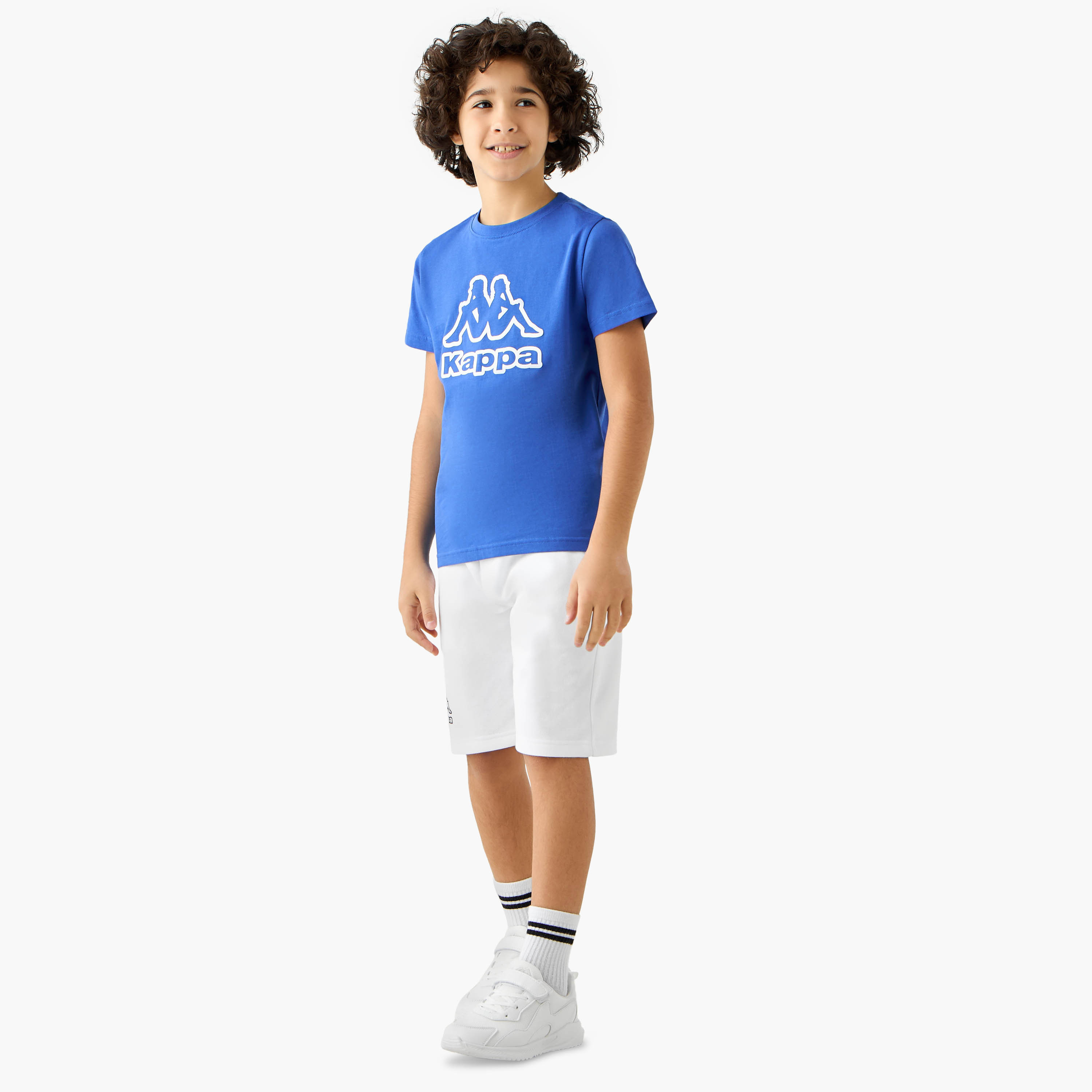 Kappa Logo Print Crew Neck T-shirt-boys-clothing-sportswear-tops-image-2