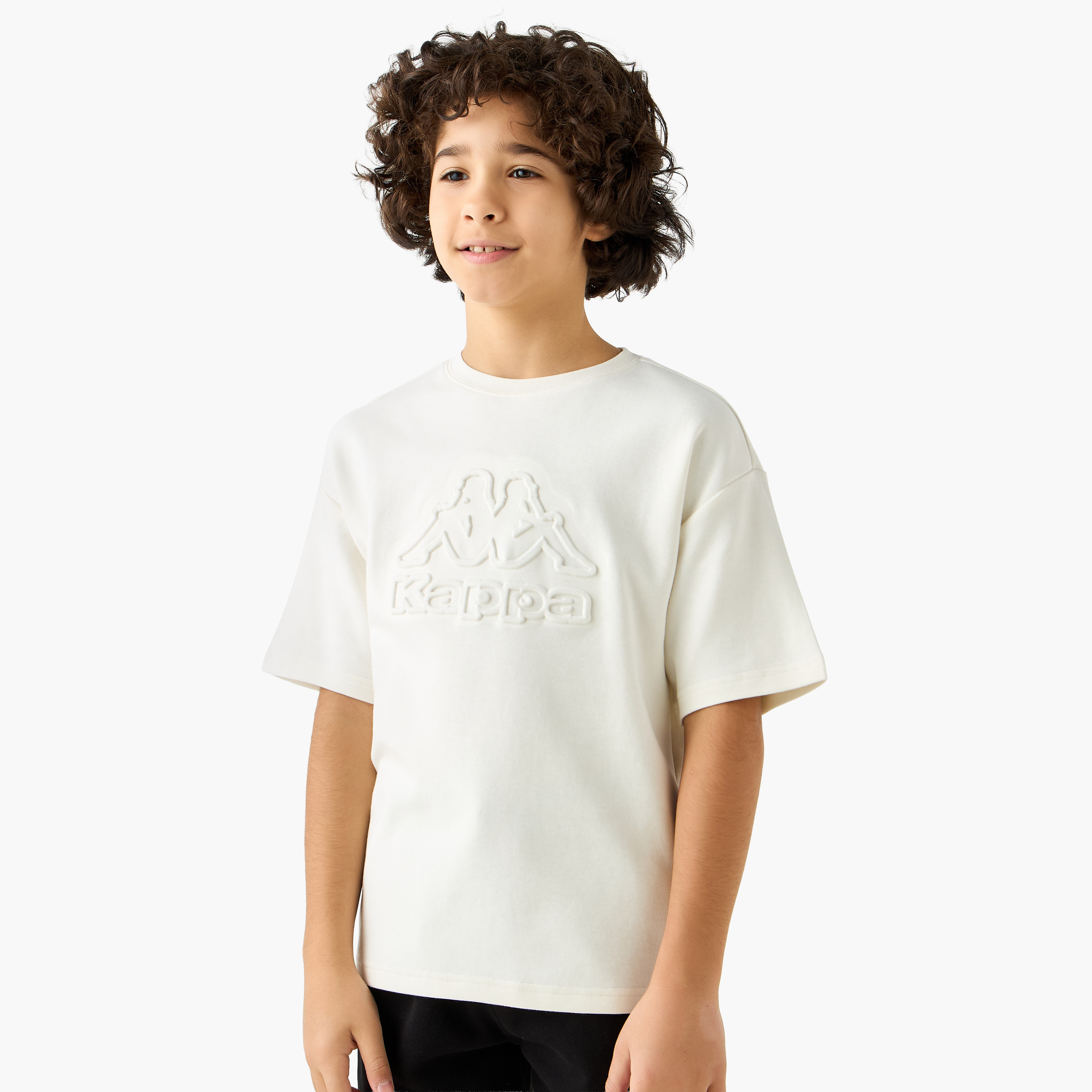 تيشيرت بأكمام قصيرة ونقوش شعار من كابا-boys-clothing-sportswear-tops-image-5