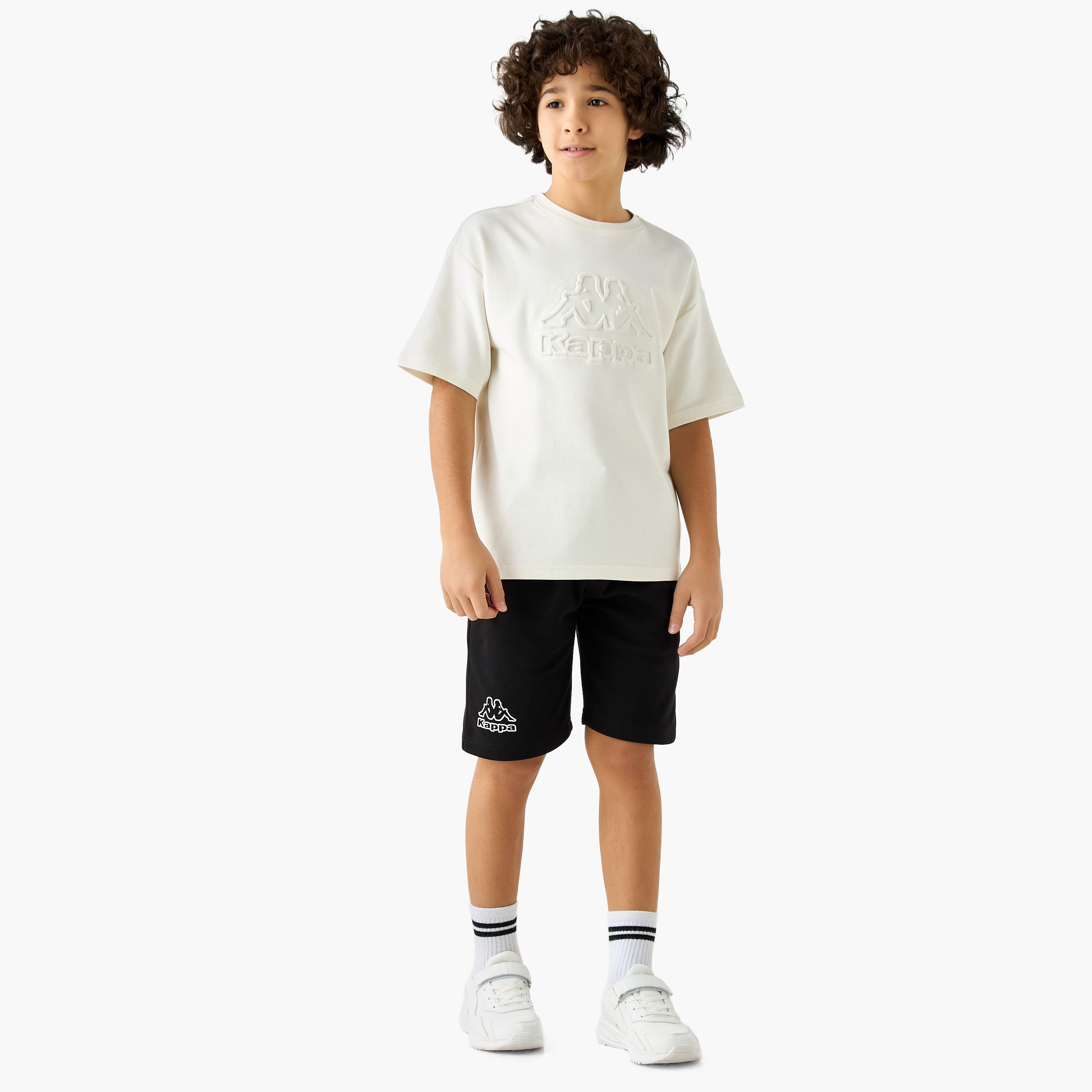 تيشيرت بأكمام قصيرة ونقوش شعار من كابا-boys-clothing-sportswear-tops-image-4