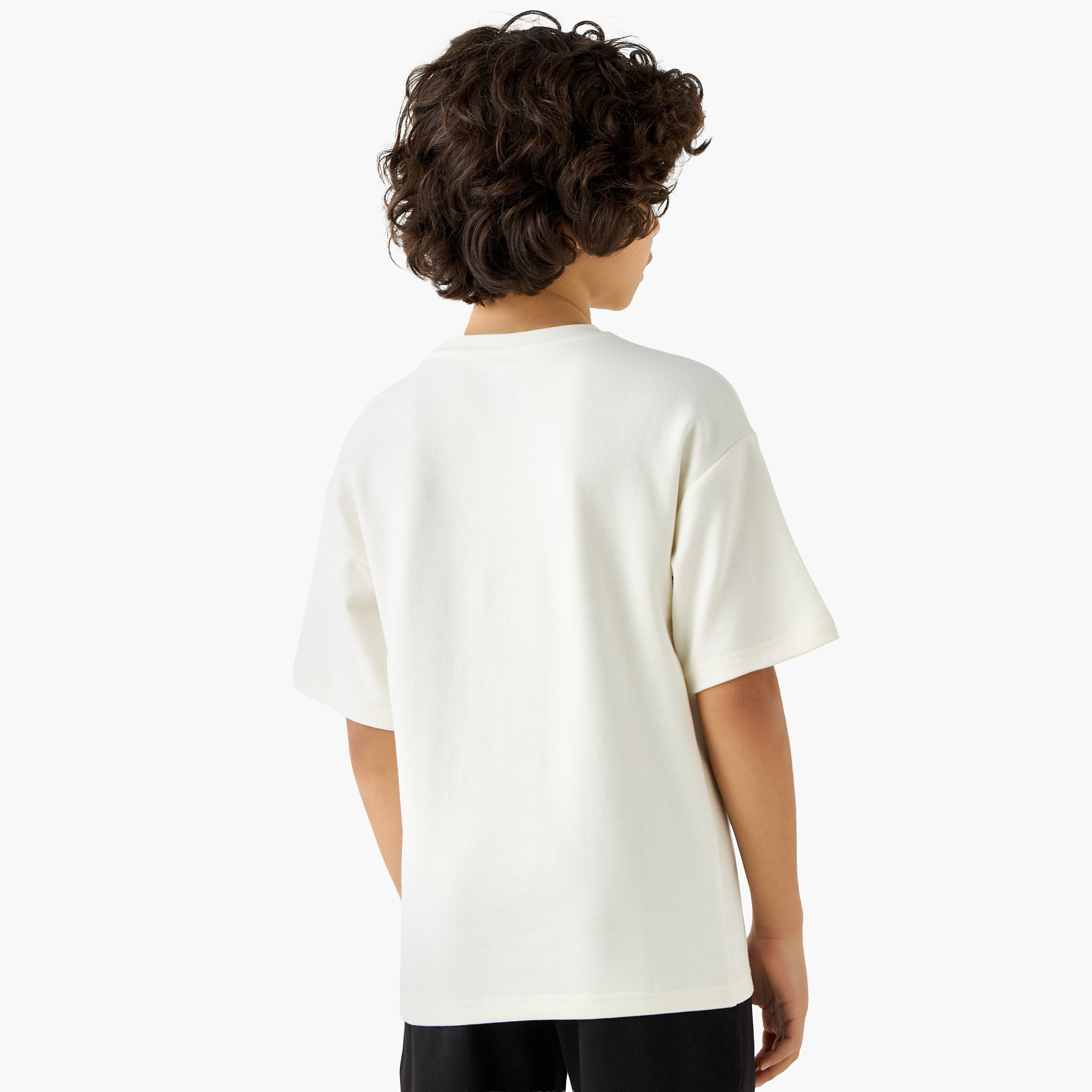 تيشيرت بأكمام قصيرة ونقوش شعار من كابا-boys-clothing-sportswear-tops-image-3