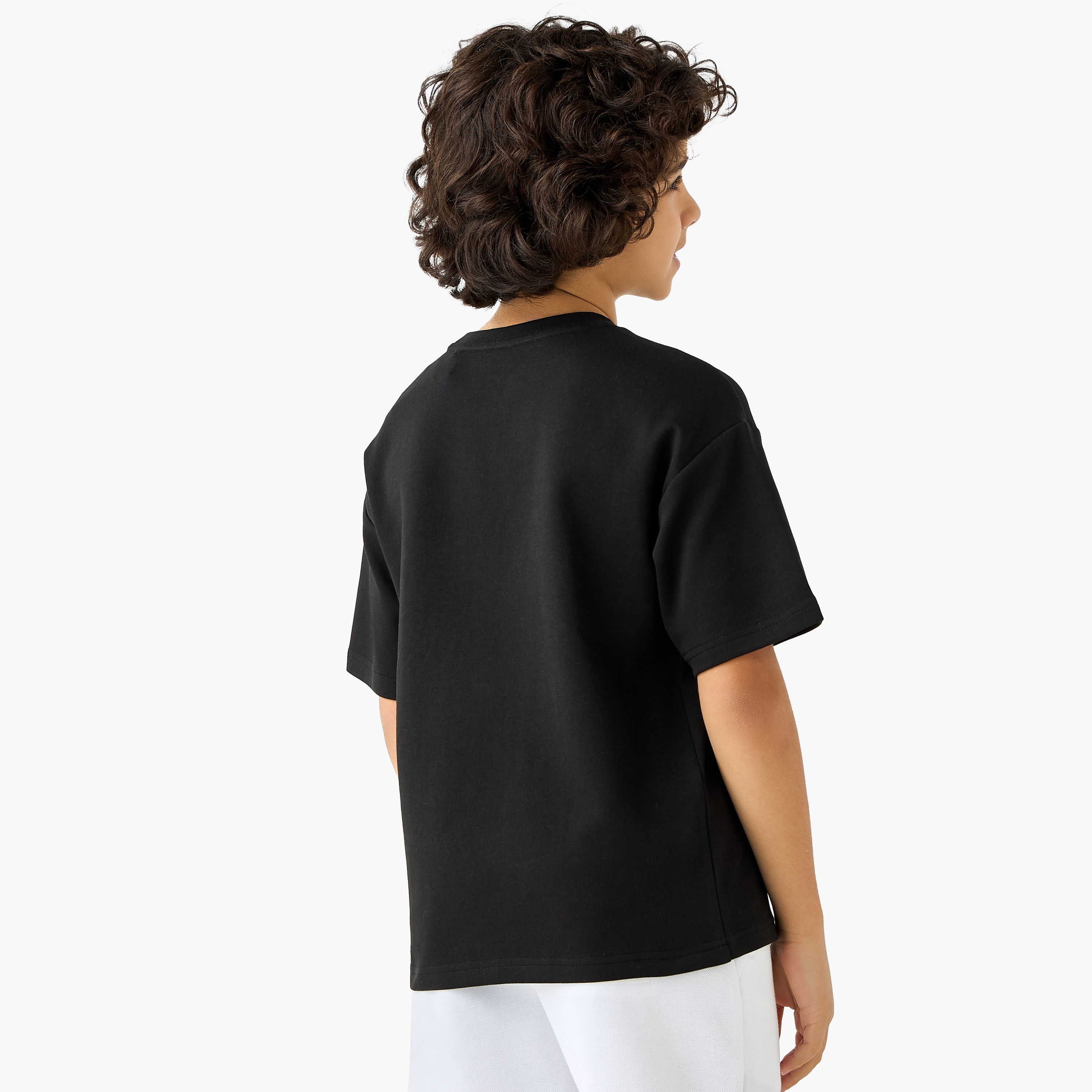 Kappa Logo Embossed T-shirt with Short Sleeves-boys-clothing-sportswear-tops-image-3