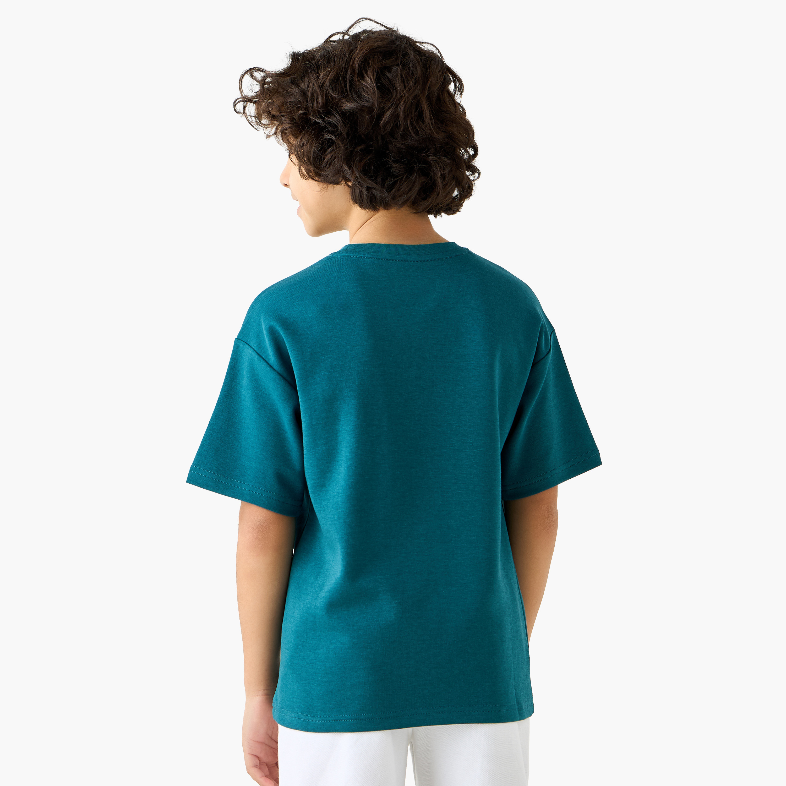 Kappa Logo Embossed T-shirt with Short Sleeves-boys-clothing-sportswear-tops-image-3