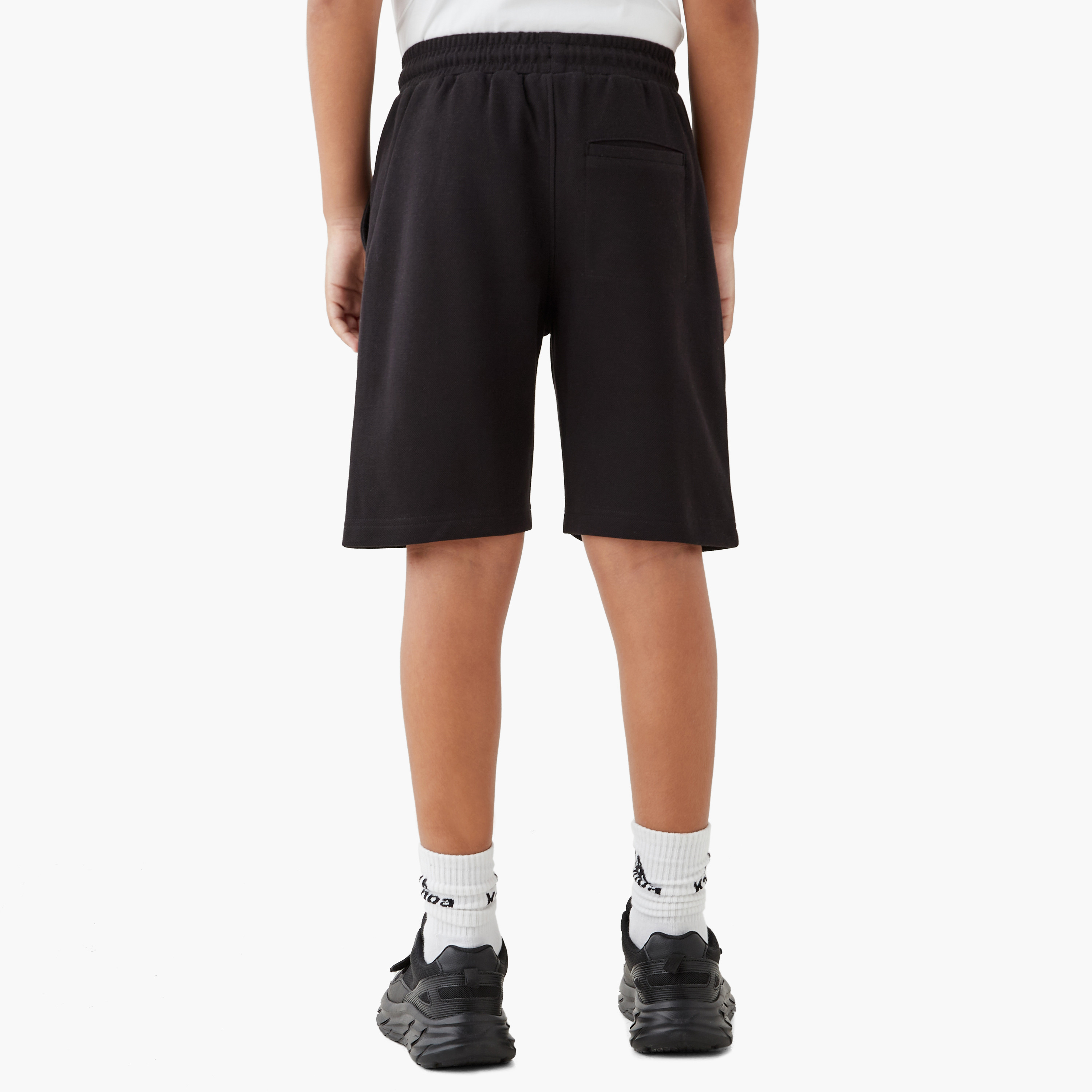 Kappa Logo Print Shorts with Drawstring Closure and Pockets-sports-boys-clothing-bottoms-shorts-image-3