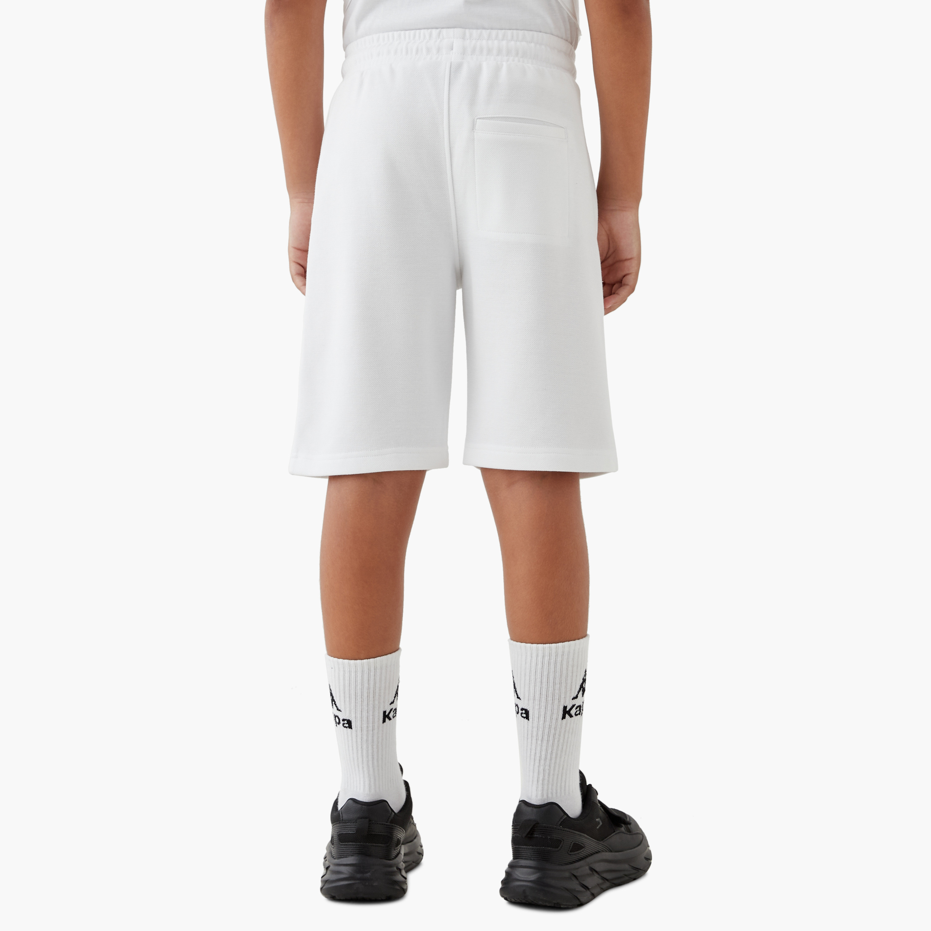 Kappa Logo Print Shorts with Drawstring Closure and Pockets-sports-boys-clothing-bottoms-shorts-image-3