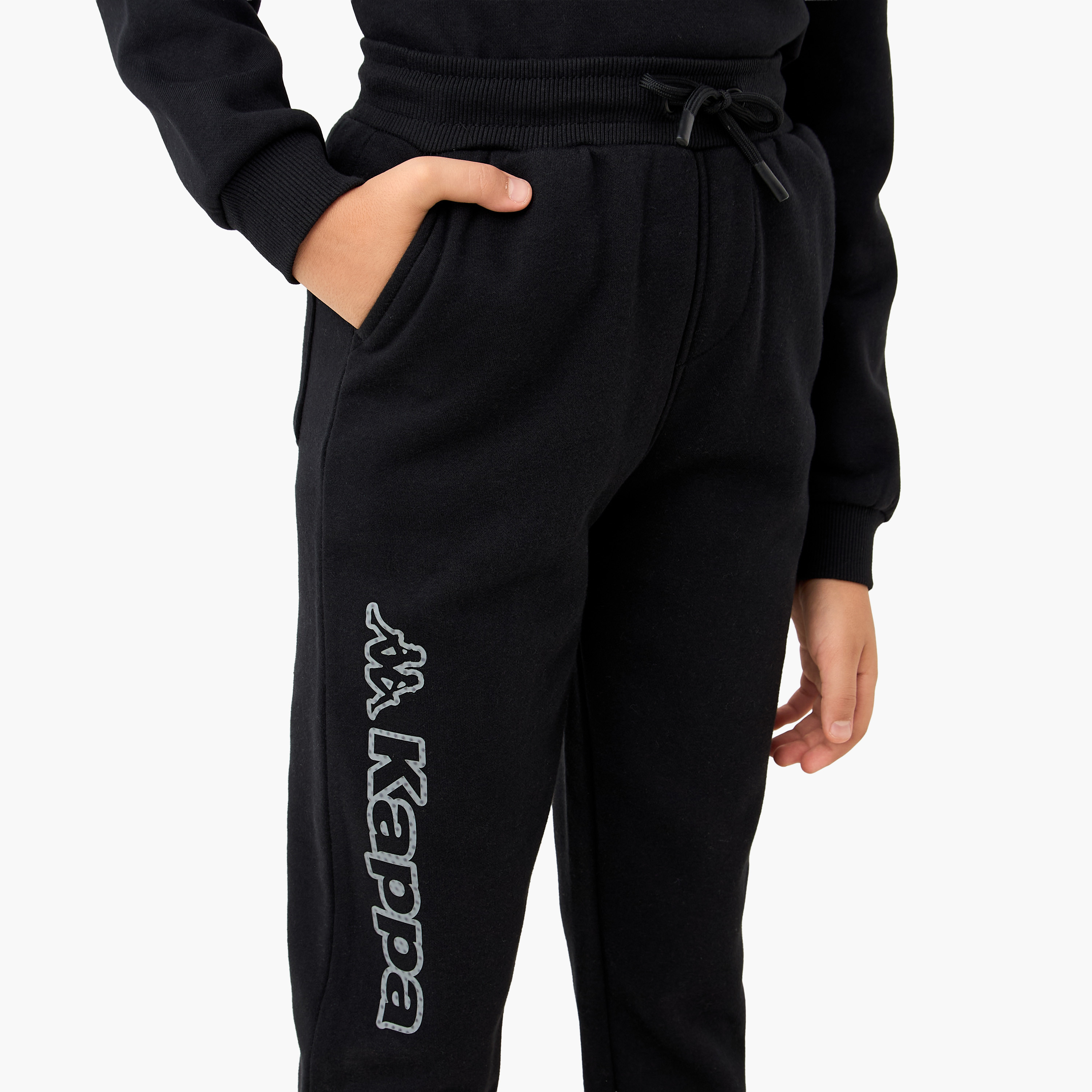 Kappa Logo Print Joggers with Pockets-boys-clothing-bottoms-joggersandtrackpants-image-4