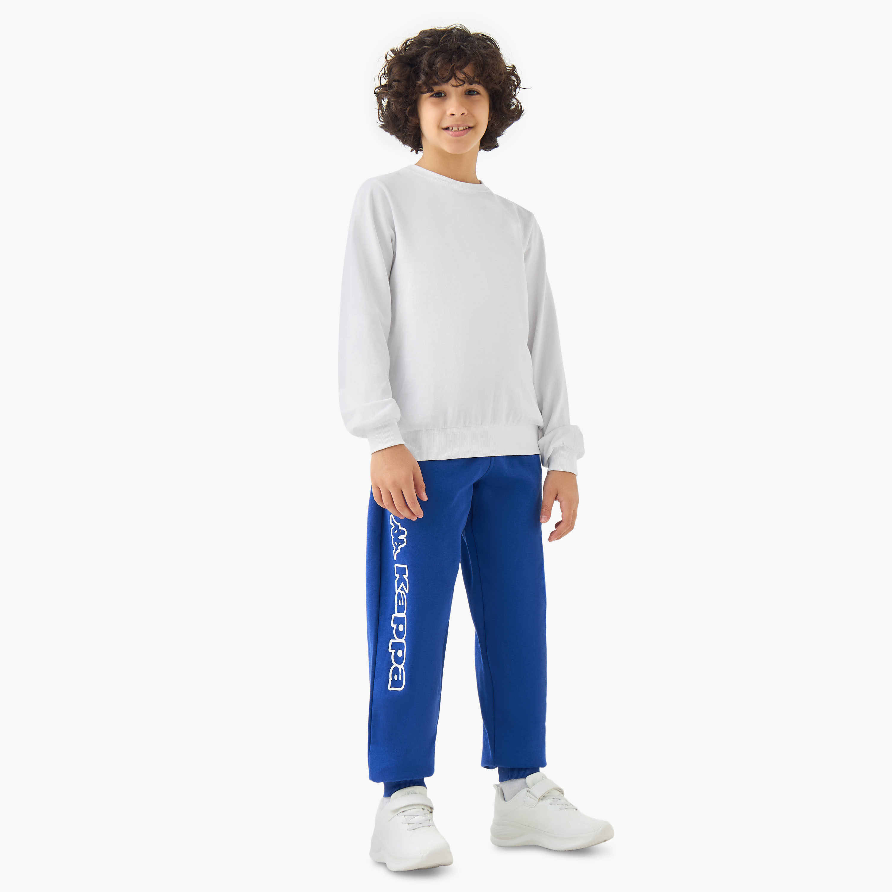 Kappa Boys Joggers with Logo Print - Elasticated Drawstring-boys-clothing-bottoms-joggersandtrackpants-image-2