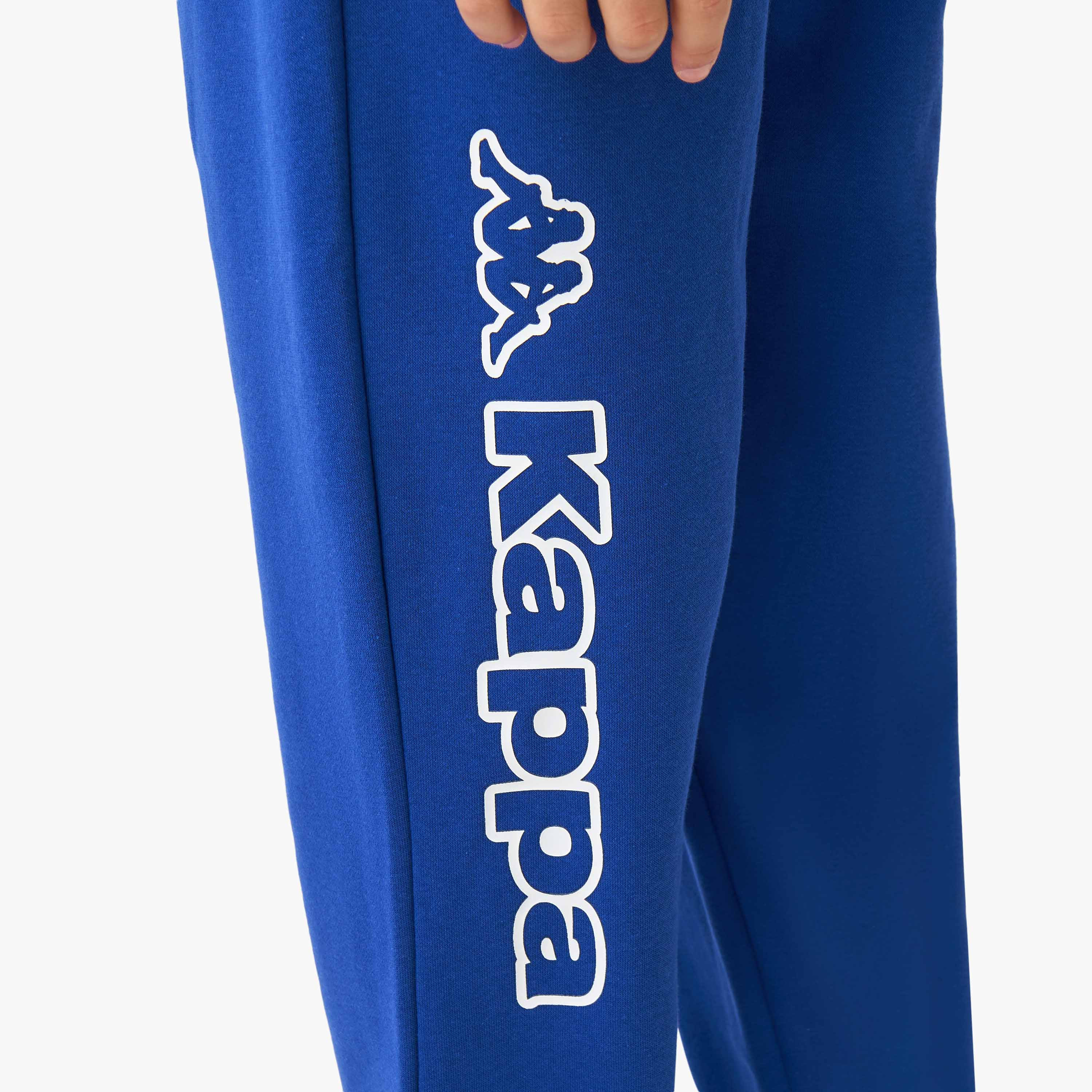 Kappa Boys Joggers with Logo Print - Elasticated Drawstring-boys-clothing-bottoms-joggersandtrackpants-image-5