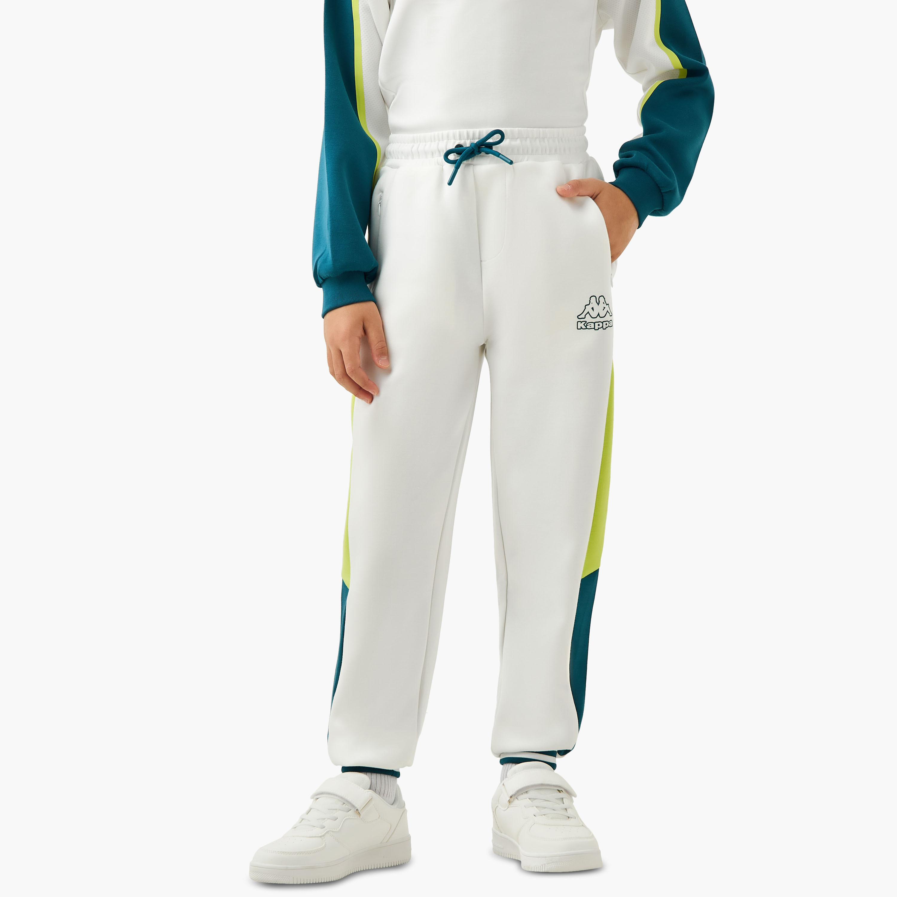 Kappa Logo Print Joggers with Pockets-boys-clothing-bottoms-joggersandtrackpants-image-1