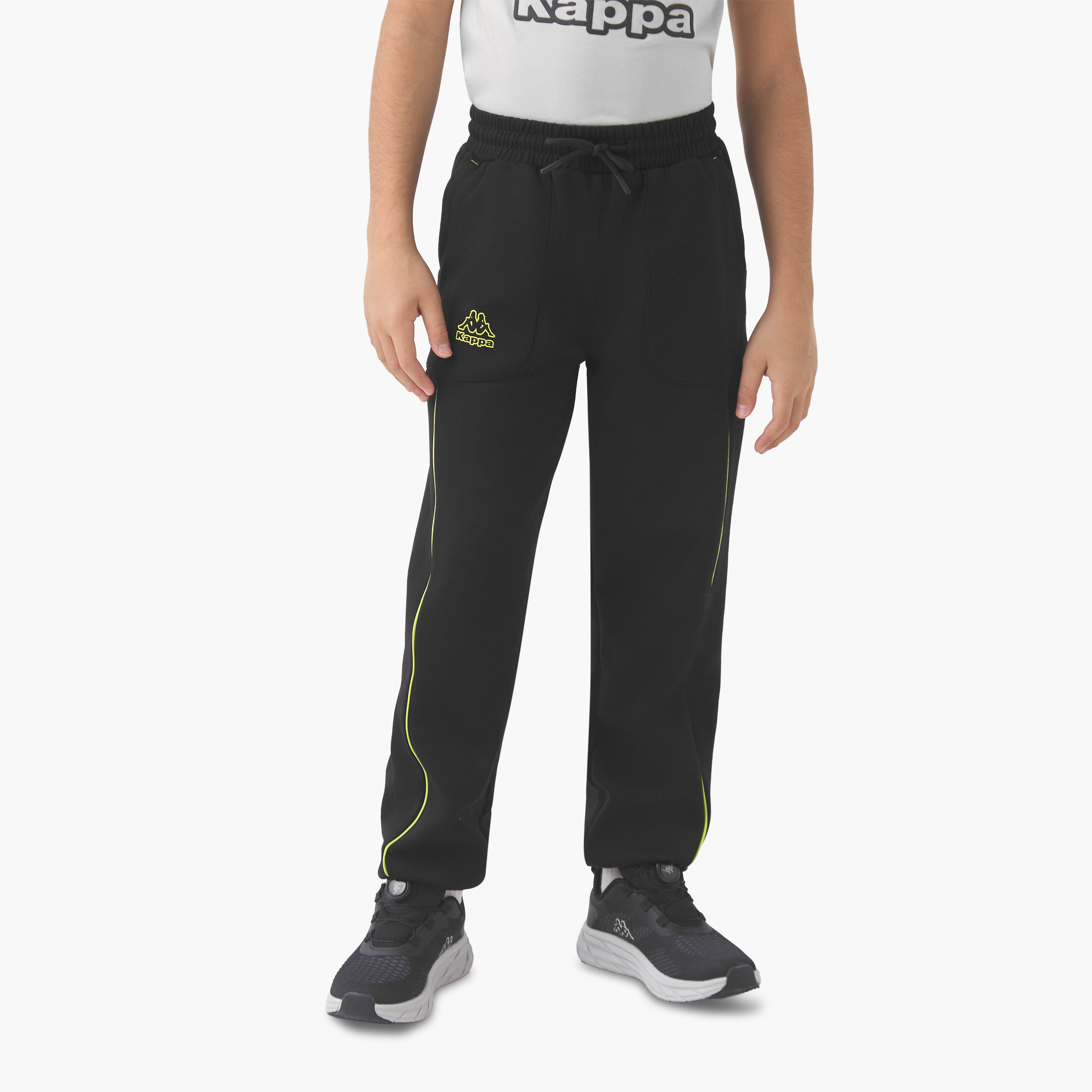 Kappa Boys Joggers with Logo Print - Cotton-boys-clothing-bottoms-joggersandtrackpants-image-1